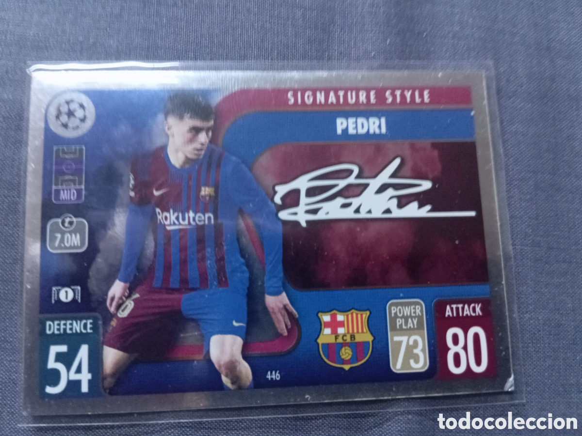 Trading cards: Pedri SYGNATURE STYLE 446 / MATCH ATTAX 21/22
