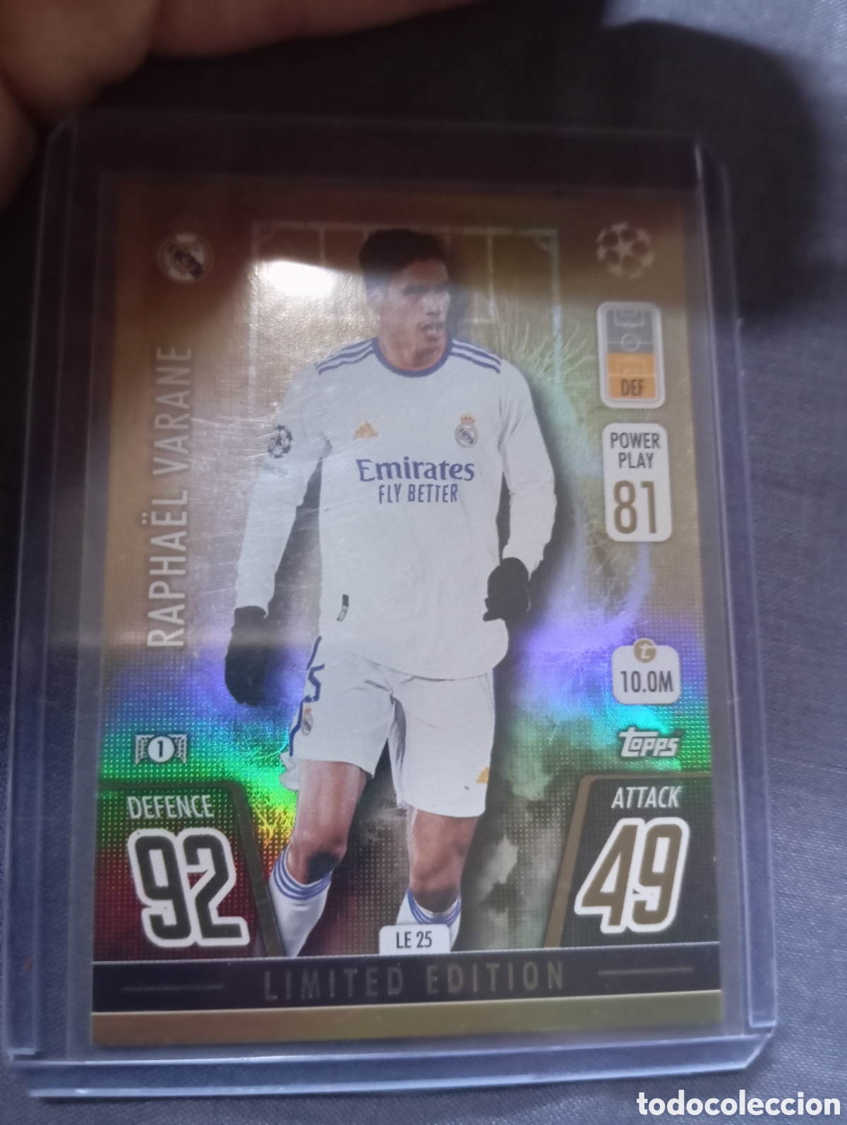 Trading cards: Raphael Varane LIMITED EDITION LE 25 / MATCH ATTAX 2021/22