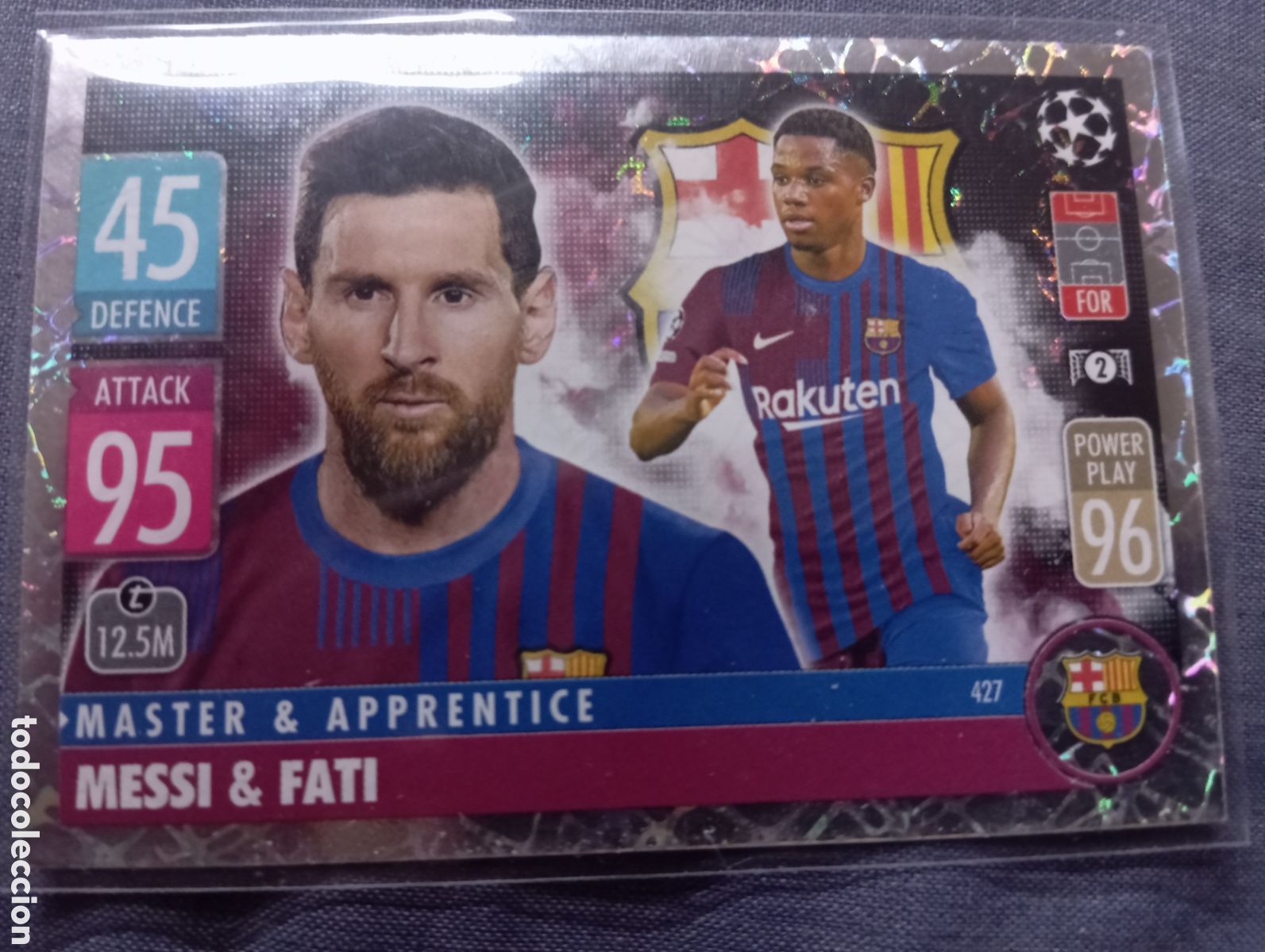 Trading cards: Messi & Fati Barcelona MASTER & APRENTICE 427 /Match Attax 2021/22
