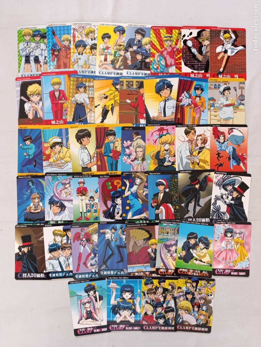 Trading cards: 44 CARDS CLAMP GAKUEN TANTEIDAN / CLUB DE DETECTIVES - COMPLETA - BANDAI 1997 - CARD / JAPON (B)