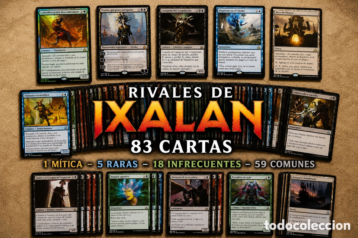 Trading cards: Lote de 83 cartas Magic: The Gathering &ndash; Rivales de Ixalan