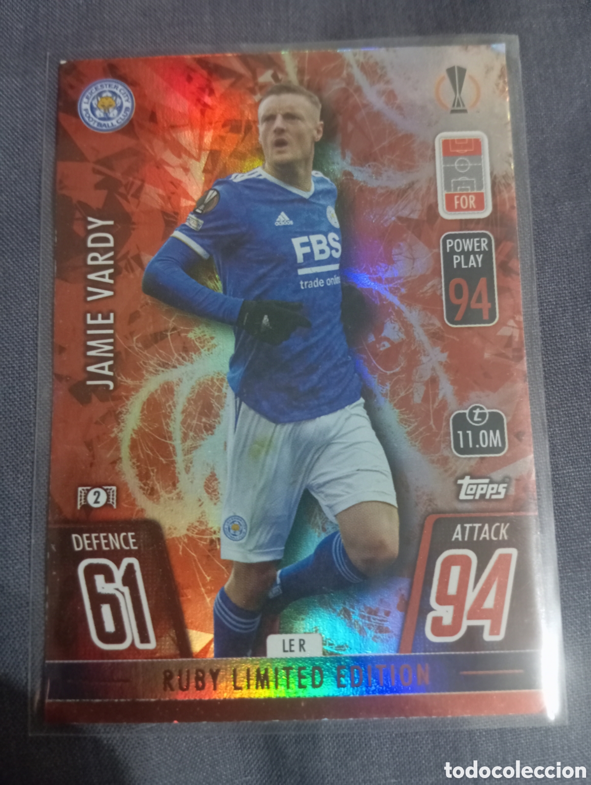 Trading cards: Jaime Vardy Leicester City RUBY LIMITED EDITION LE R/ MATCH ATTAX 2021/2022