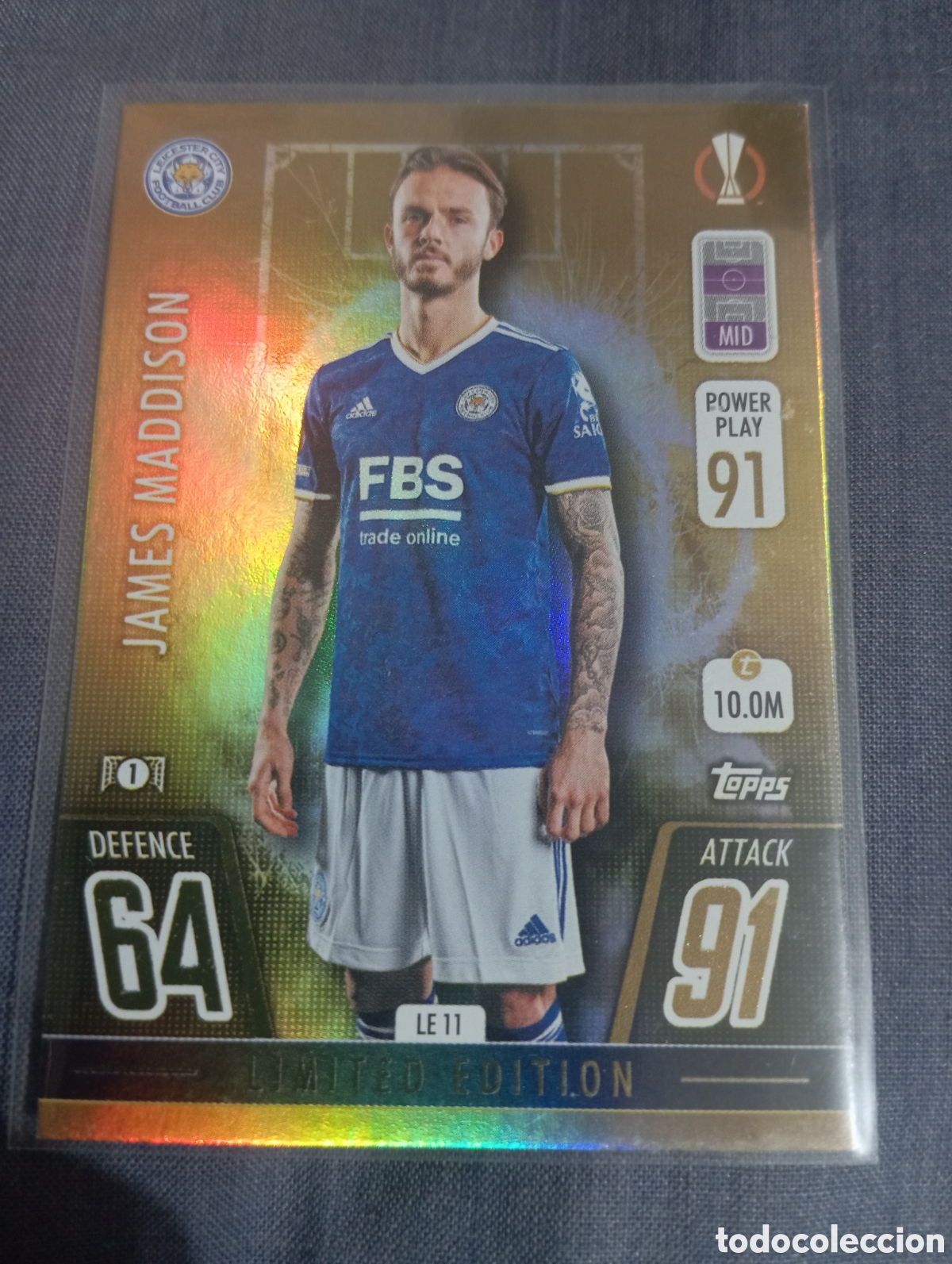 Trading cards: James Maddison Leicester City LIMITED EDITION LE 11 / MATCH ATTAX 2021/2022