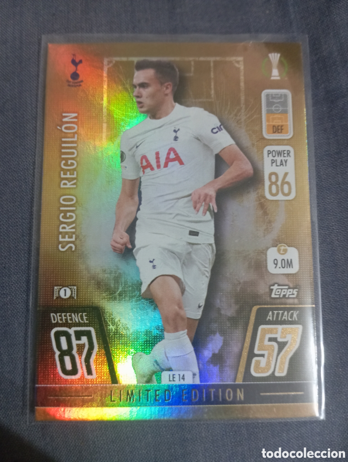 Trading cards: Sergio Reguil&oacute;n Tottenham Hotspurs LIMITED EDITION LE 14 / MATCH ATTAX 2021/2022