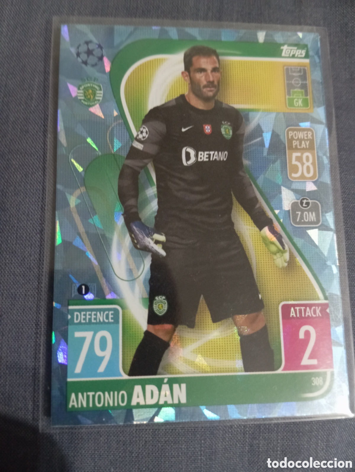 Trading cards: Antonio Ad&aacute;n Sporting de Portugal CRYSTAL 308/ MATCH ATTAX 2021/2022