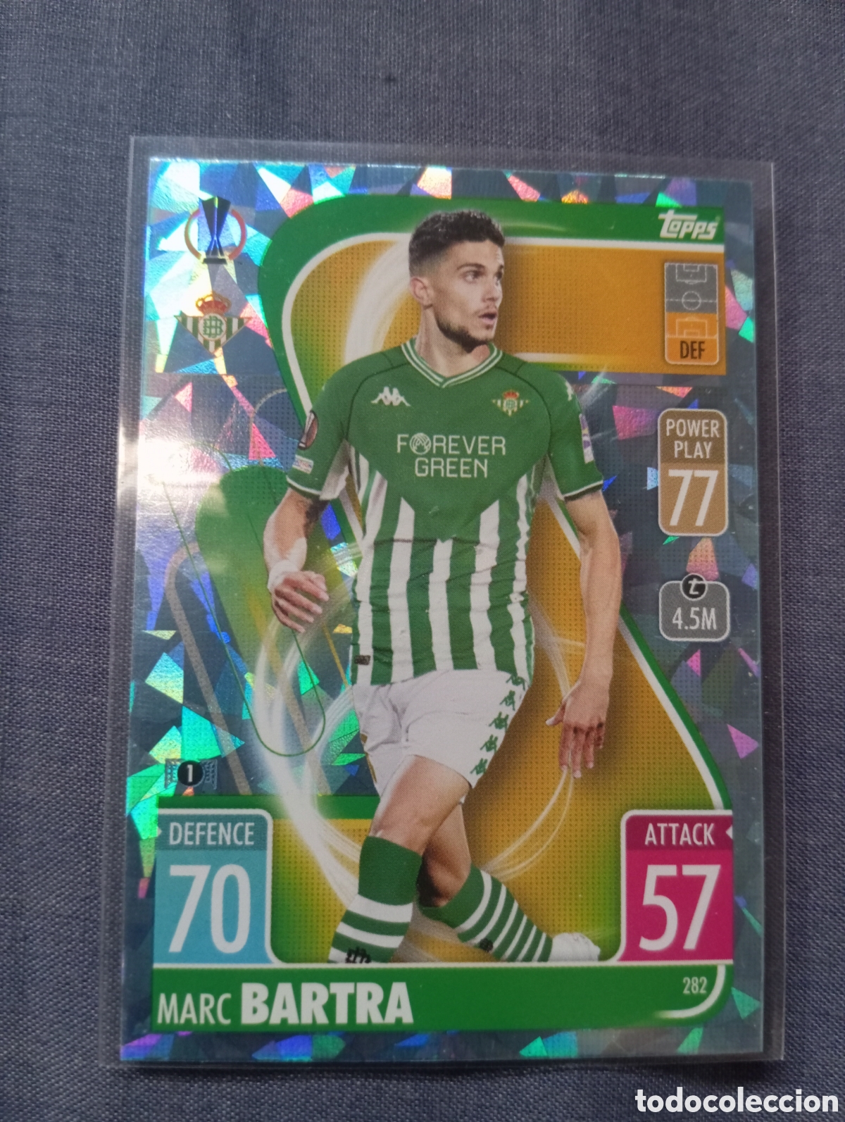 Trading cards: Marc Bartra Betis CRYSTAL 282 / MATCH ATTAX 2021/2022