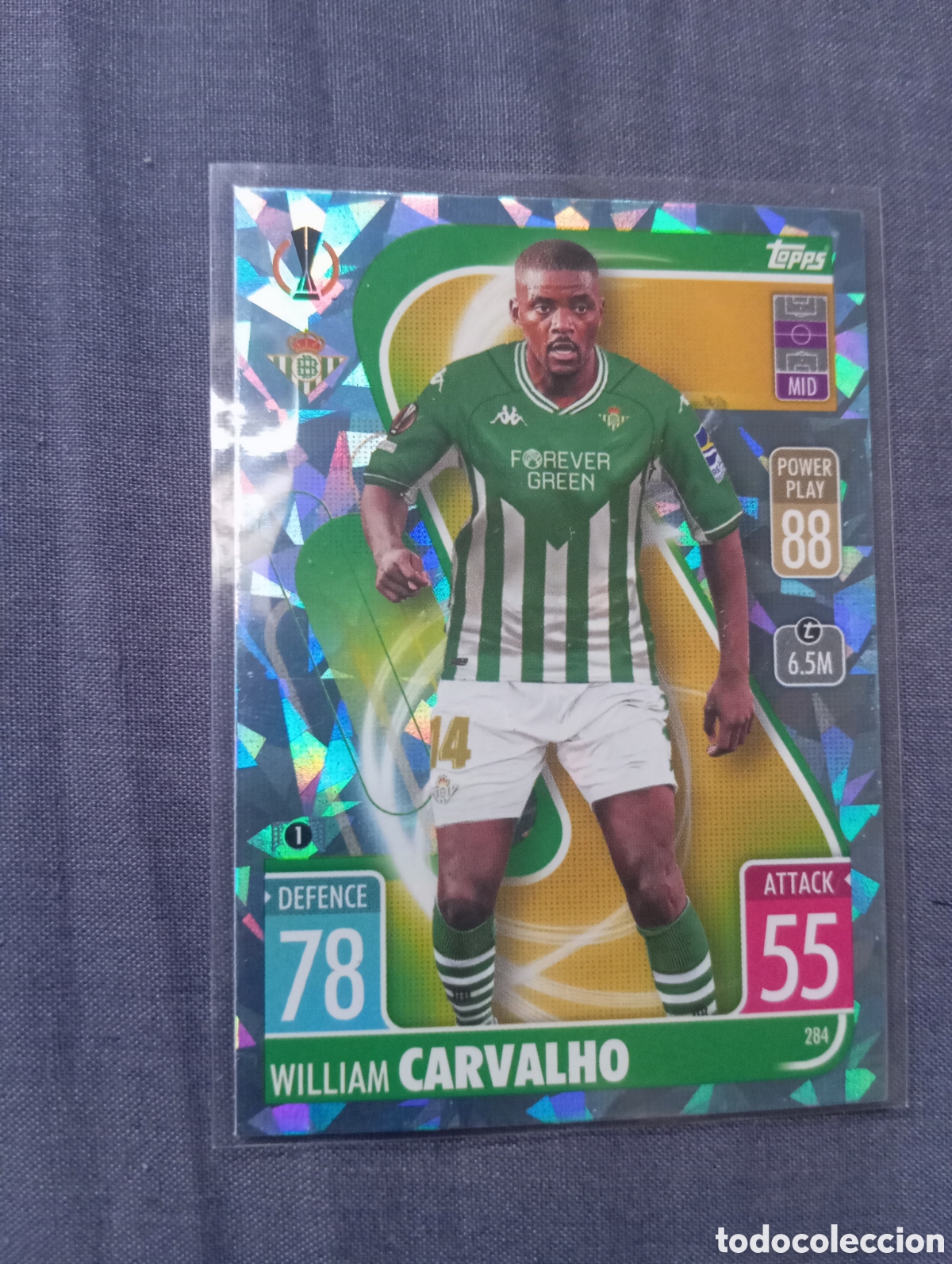 Trading cards: William Carvalho Betis CRYSTAL 284 / MATCH ATTAX 2021/2022