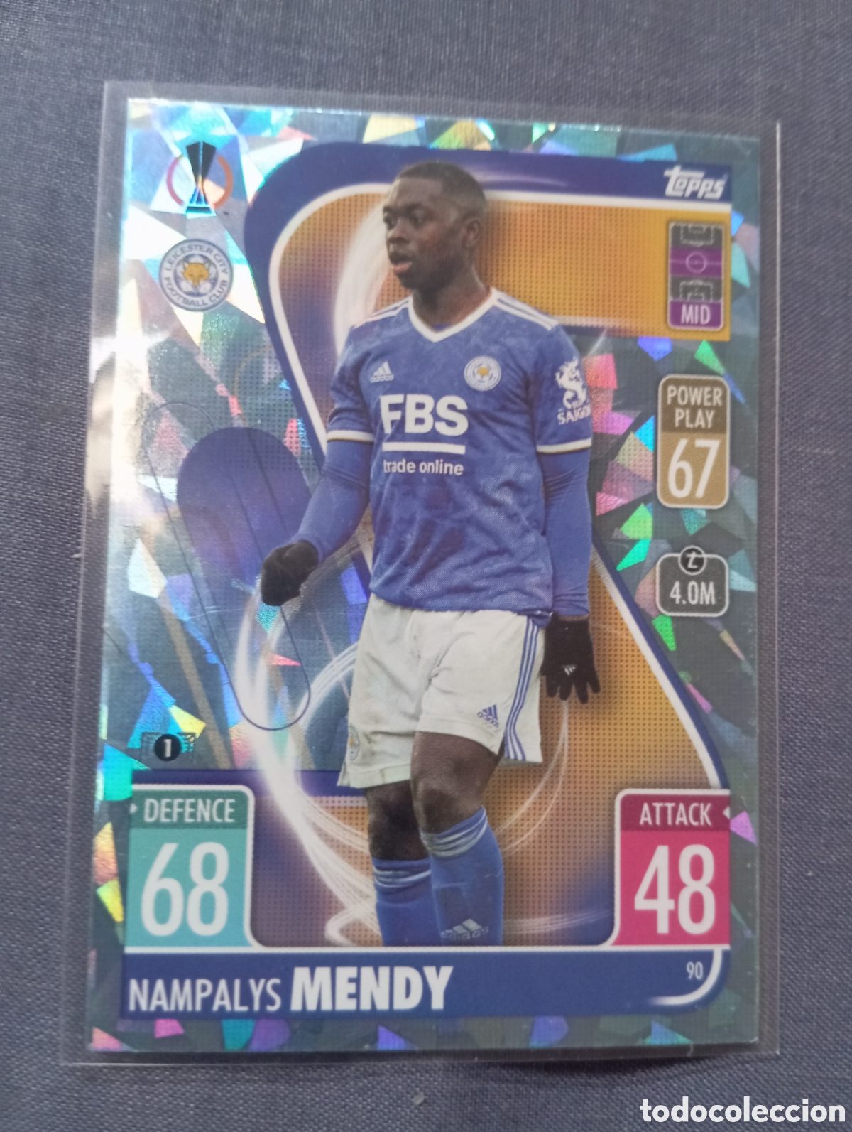 Trading cards: Nampalys Mendy Leicester City CRYSTAL 90 / MATCH ATTAX 2021/2022