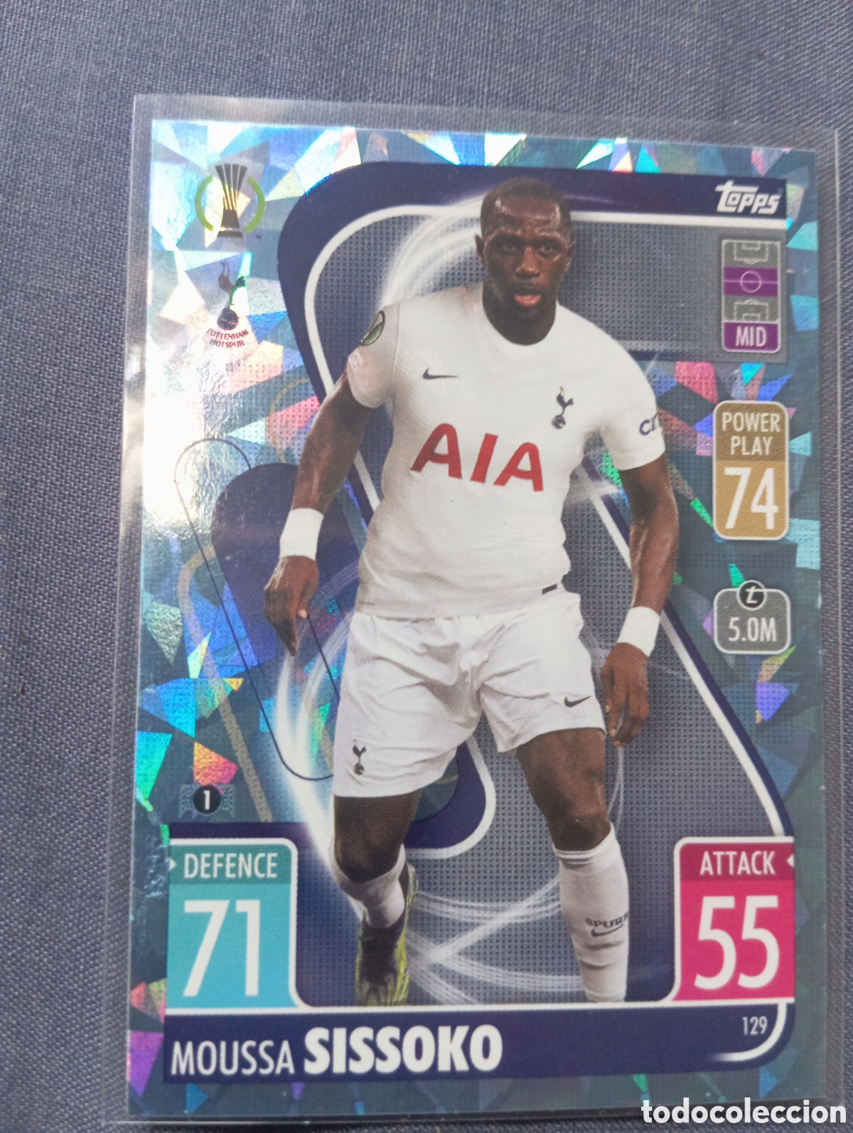 Trading cards: Moussa Sissoko Tottenham Hotspurs CRYSTAL 129 / MATCH ATTAX 2021/2022