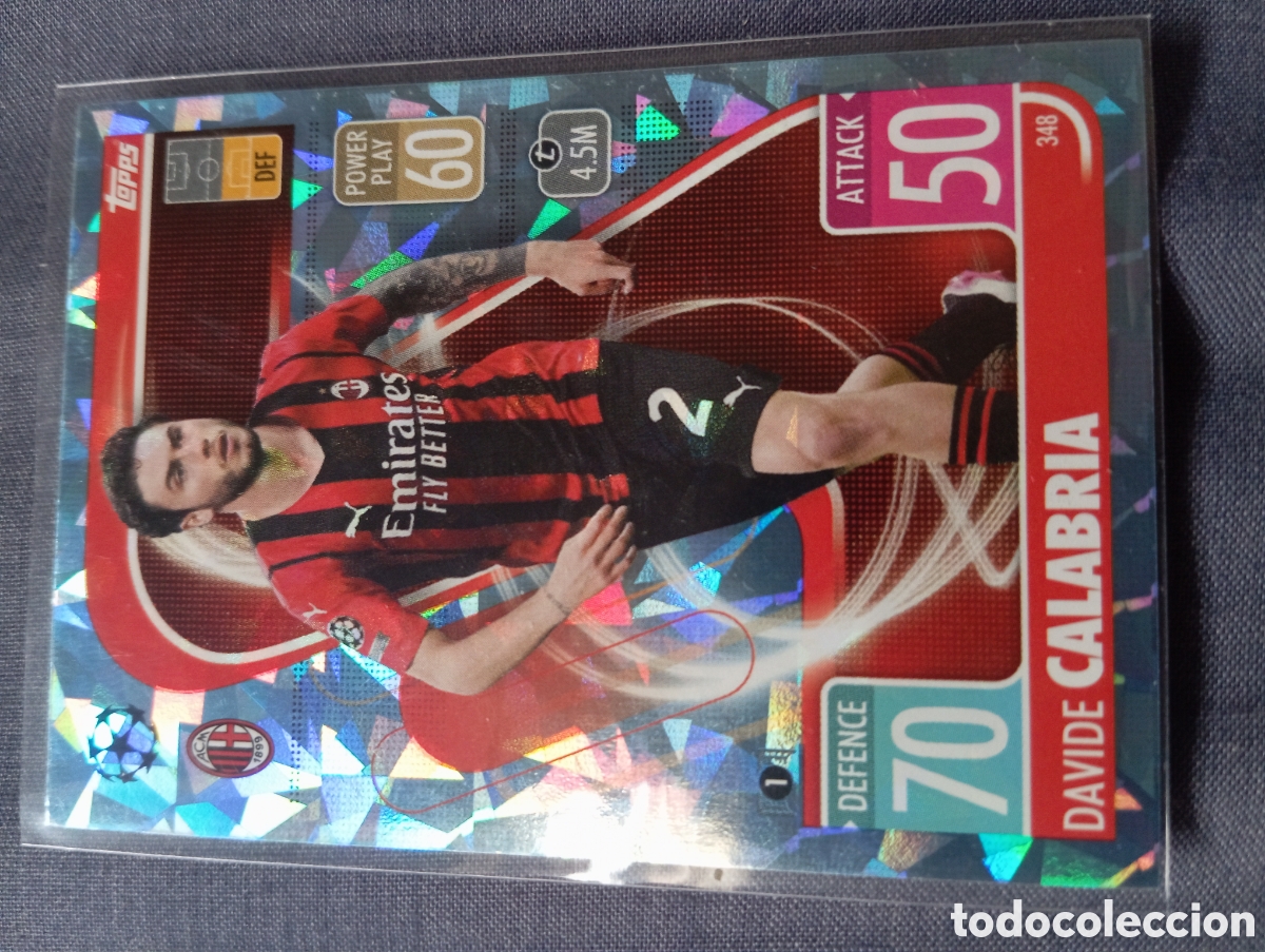 Trading cards: Davide Calabria Mil&aacute;n CRYSTAL 348 / MATCH ATTAX 2021/2022