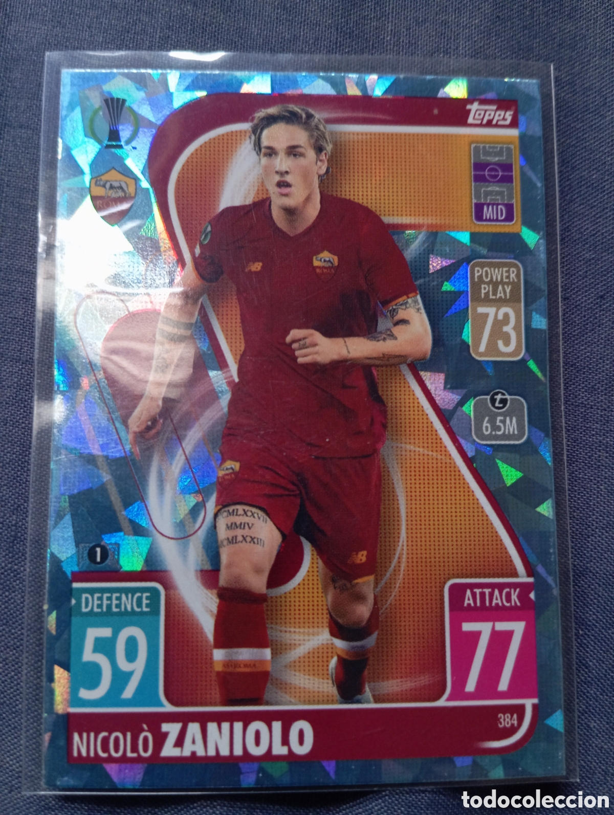 Trading cards: Nicol&oacute; Zaniolo Roma CRYSTAL 384 / MATCH ATTAX 2021/2022