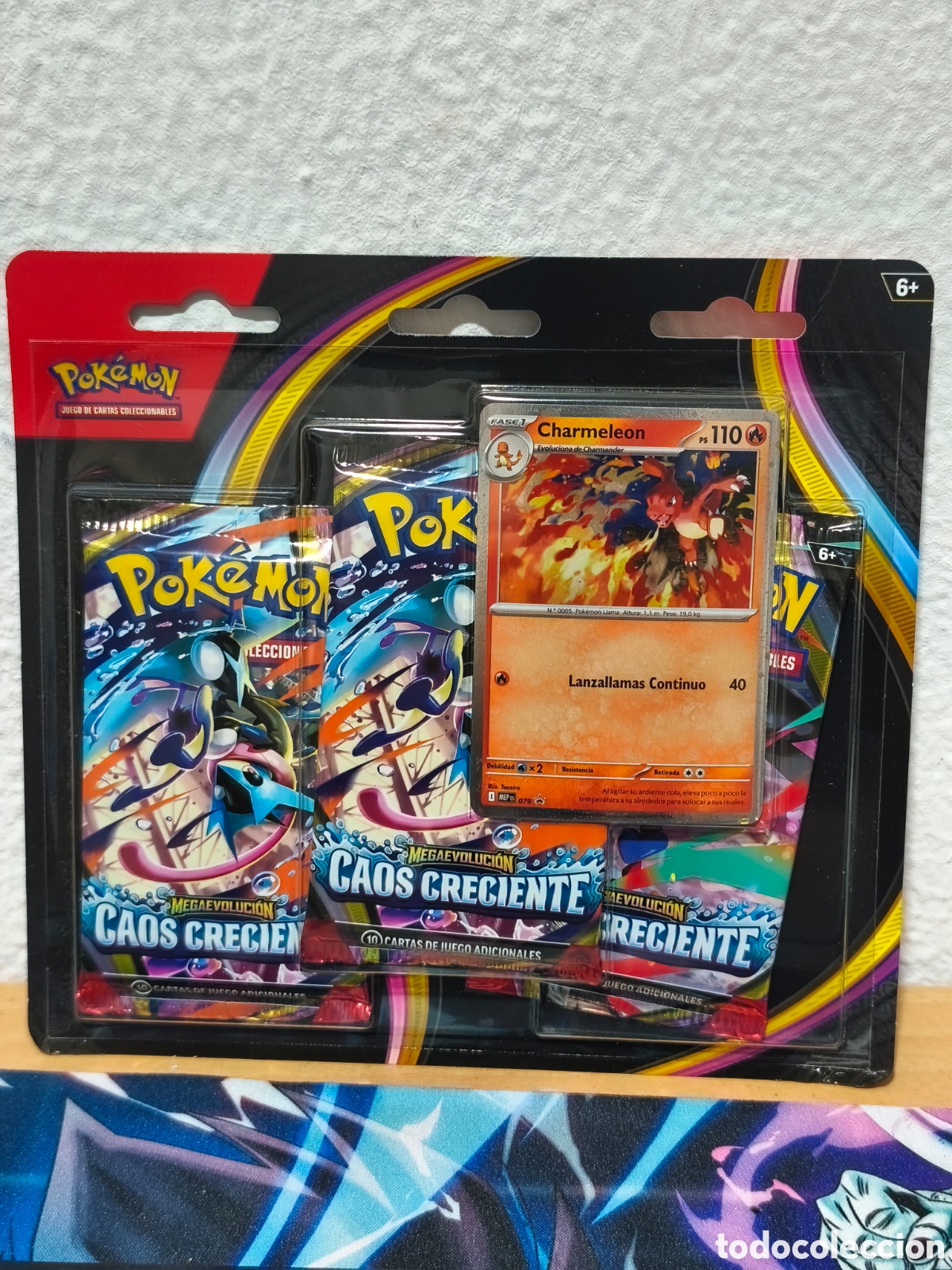 Trading cards: Bl&iacute;ster 3 sobres Pok&eacute;mon tcg caos creciente
