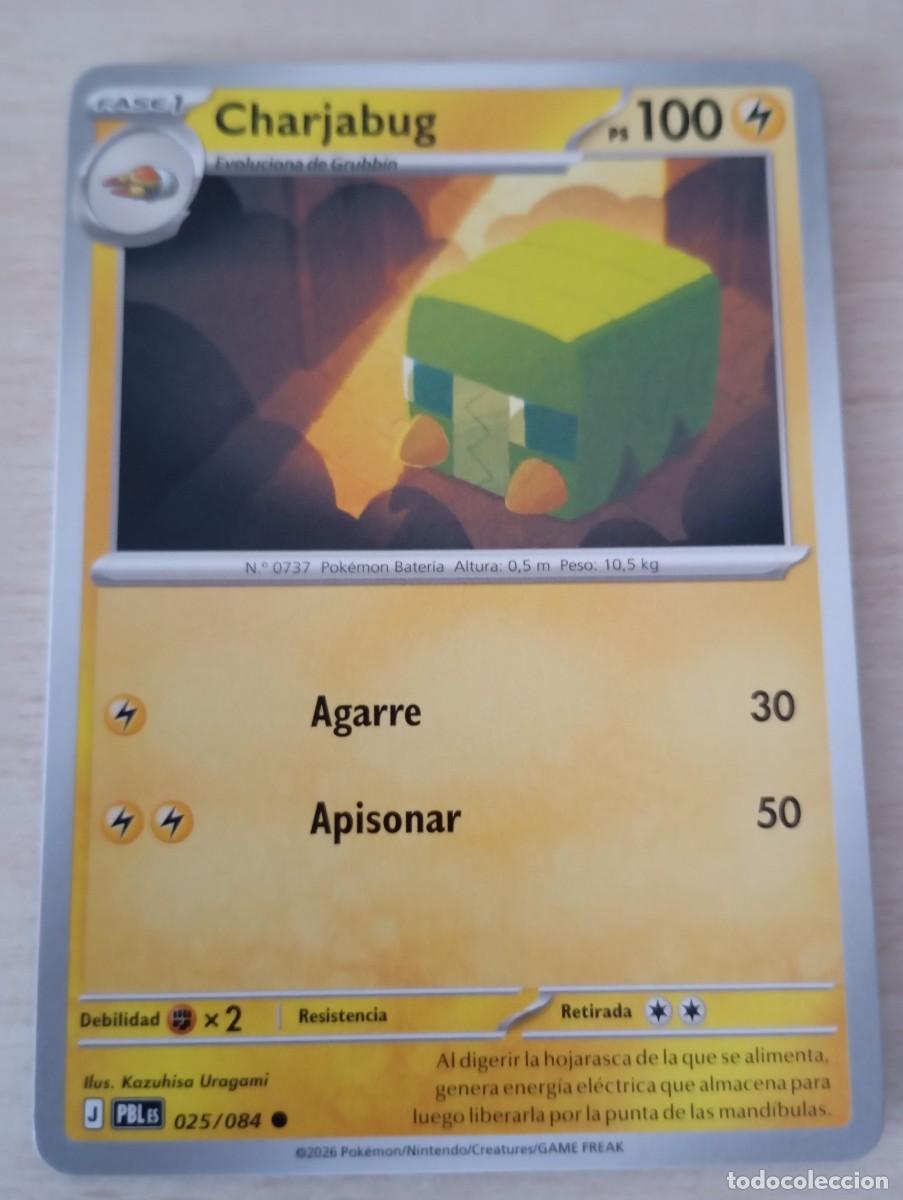 Trading cards: Carta Pok&eacute;mon Charjabug original aut&eacute;ntica