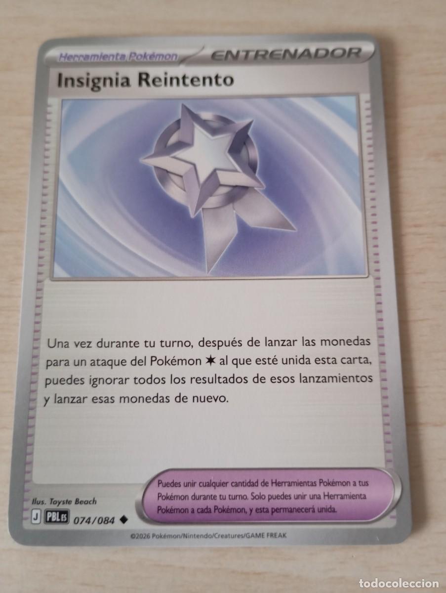 Trading cards: Carta Pok&eacute;mon Insignia Reintento original