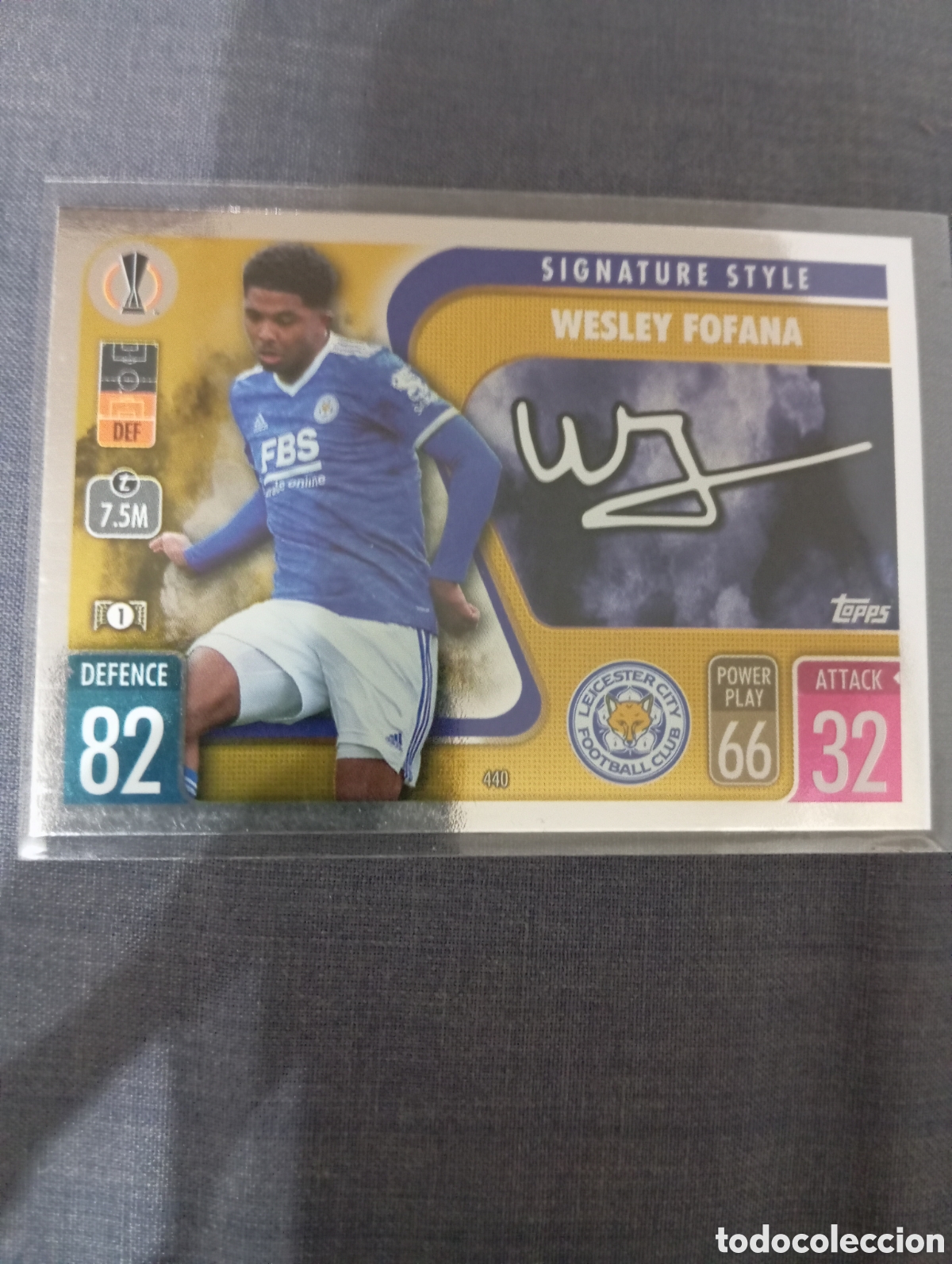 Trading cards: Wesley Fofana Leicester City SIGNATURE STYLE 440 / MATCH ATTAX 2021/2022