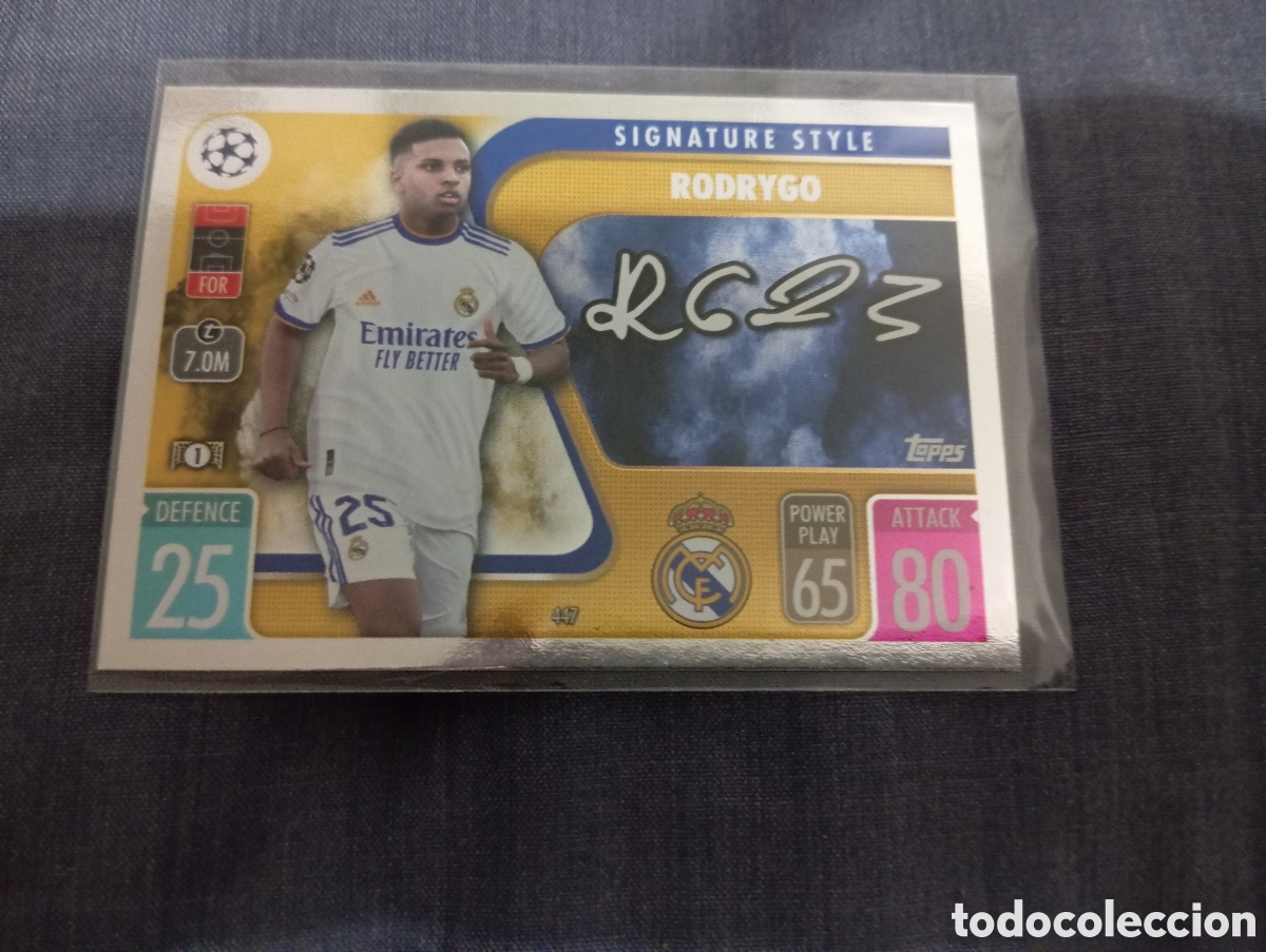 Trading cards: Rodrygo Real Madrid SIGNATURE STYLE n&deg;447/ TOPPS MATCH ATTAX 2021/2022