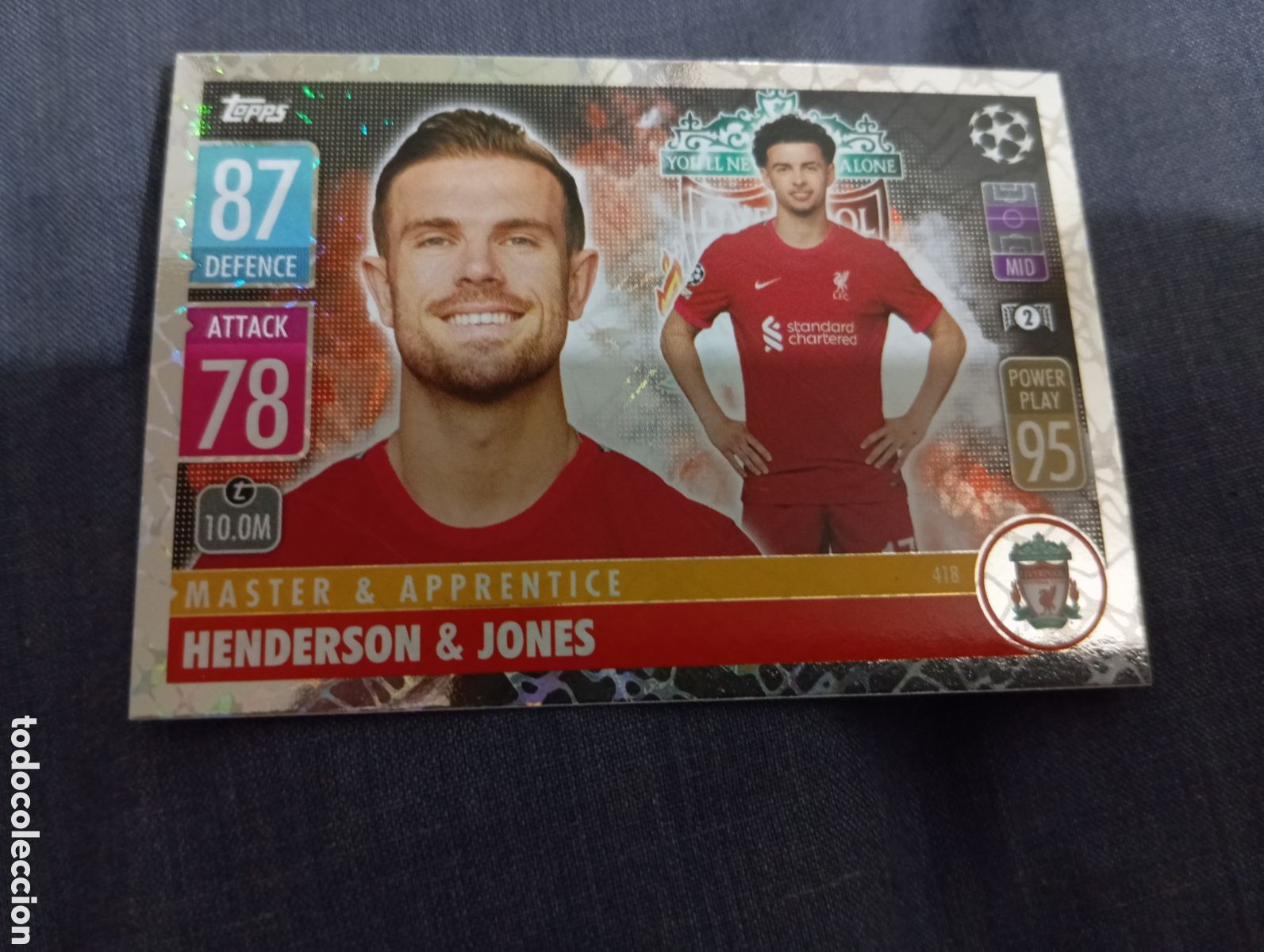 Figurine Collezionabili: Henderson & Jones Liverpool MASTER & APPRENTICE n&deg;418 / TOPPS MATCH ATTAX 2021/2022