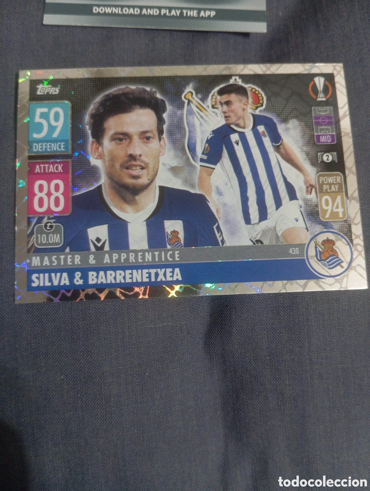 Trading cards: Silva & Barrenetxea Real Sociedad MASTER & APPRENTICE n&deg;430 / TOPPS MATCH ATTAX 2021/2022