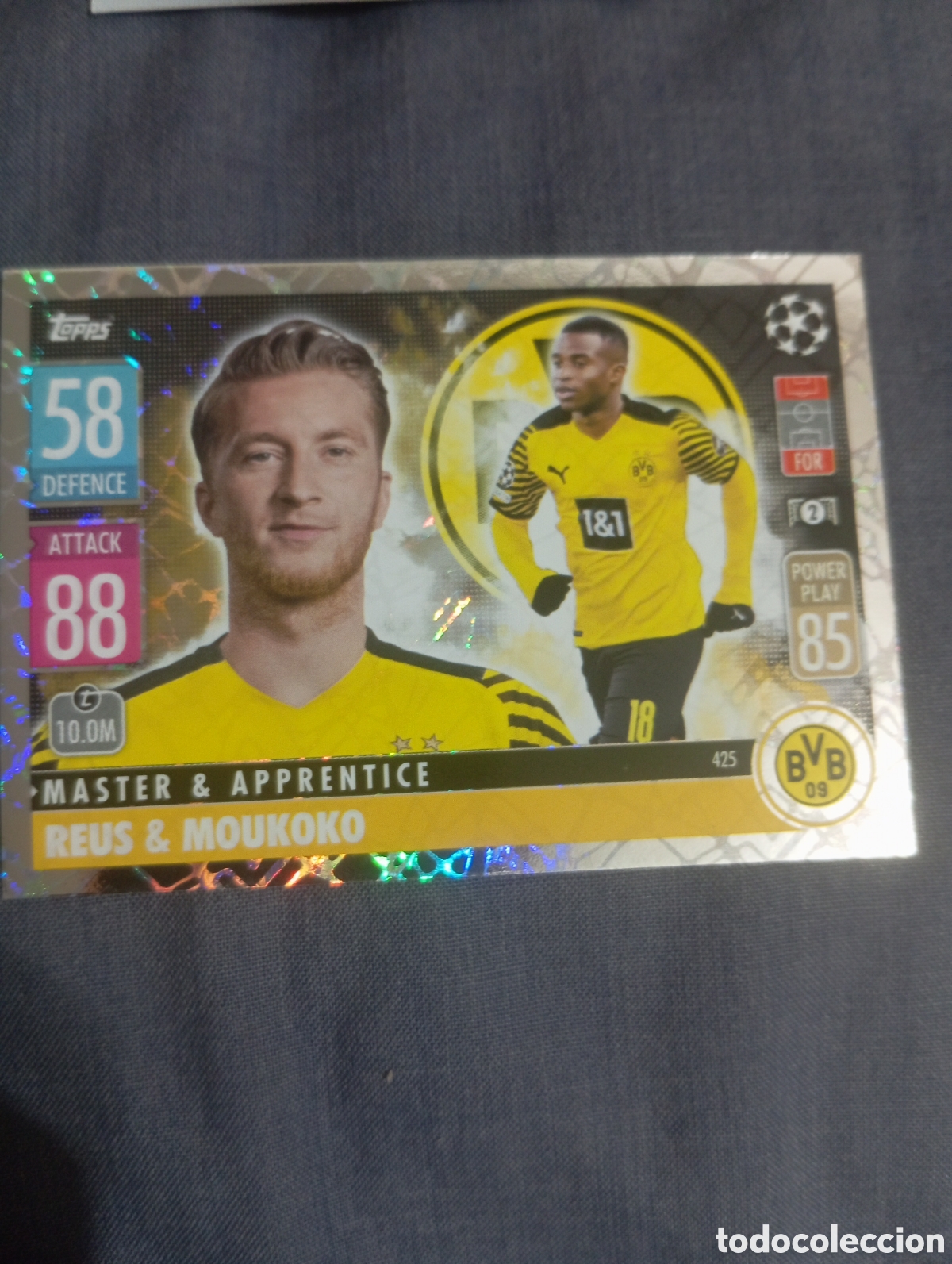 Trading cards: Reus & Moukoko Borussia Dortmund MASTER & APPRENTICE n&deg;425 / TOPPS MATCH ATTAX 2021/2022