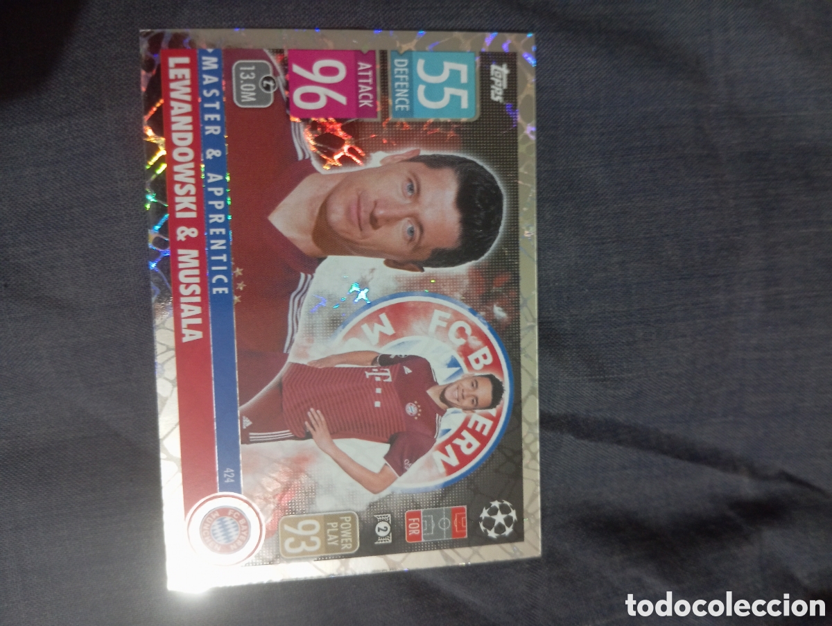 Trading cards: Lewandowski & Musiala Bayern de Munich MASTER & APPRENTICE n&deg;424 / TOPPS MATCH ATTAX 2021/2022