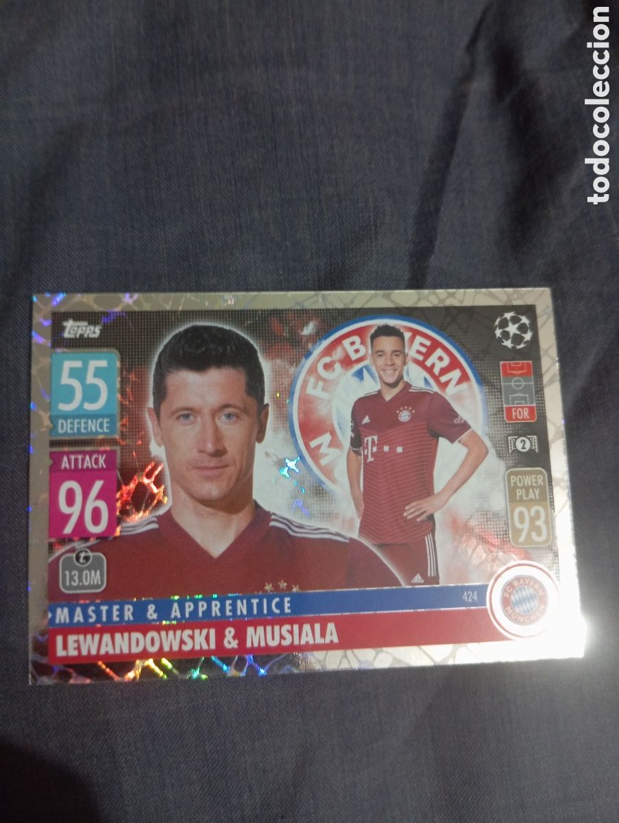 Sammelkarten: Lewandowski & Musiala Bayern de Munich MASTER & APPRENTICE n&deg;424 / TOPPS MATCH ATTAX 2021/2022