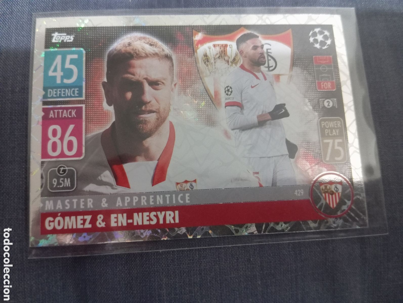 Trading Cards: G&oacute;mez & En-Nesyri Sevilla MASTER & APPRENTICE n&deg;429 / TOPPS MATCH ATTAX 2021/2022