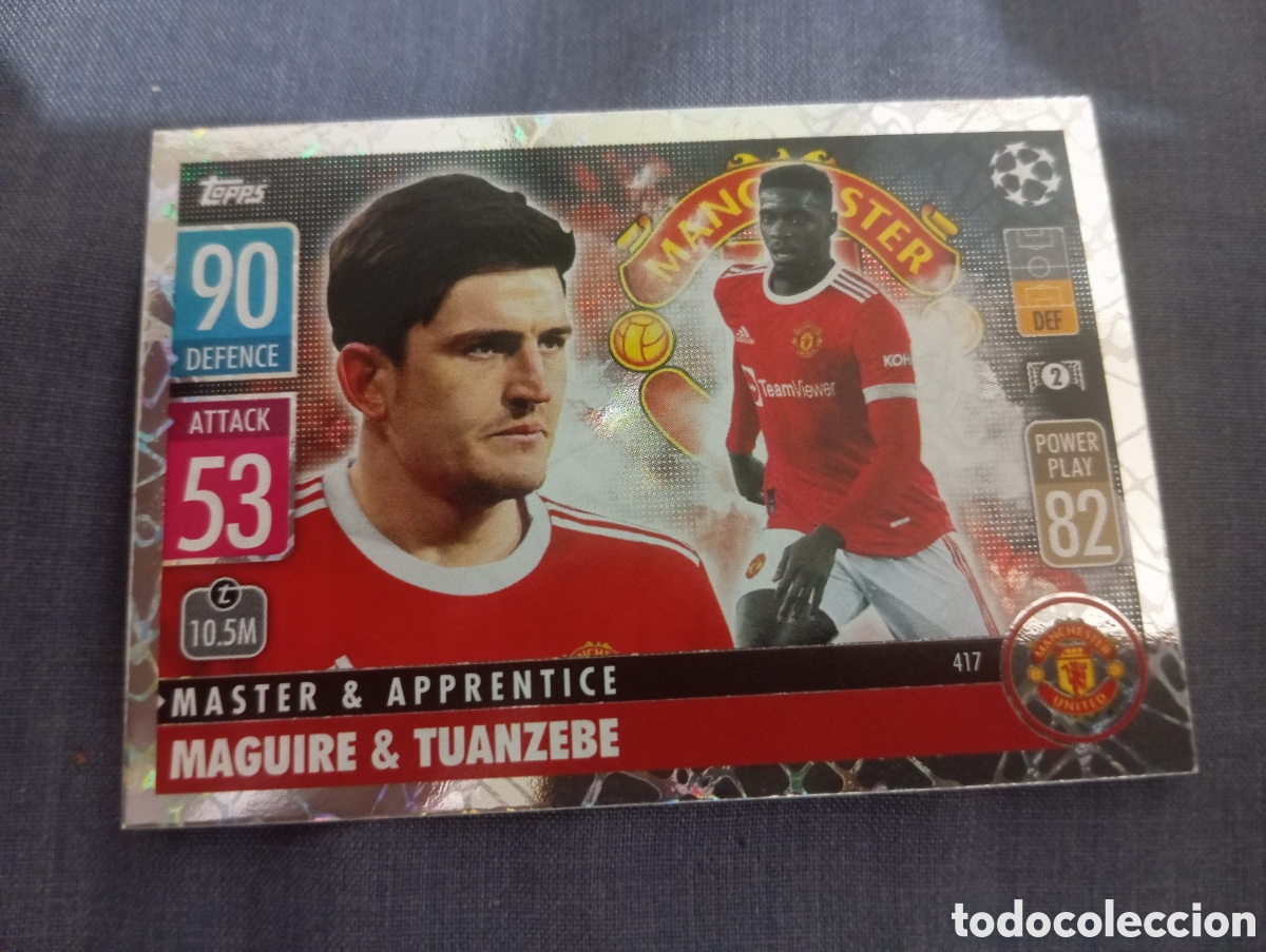 Trading cards: Maguire & Tuanzebe Manchester United MASTER & APPRENTICE n&deg;417 / TOPPS MATCH ATTAX 2021/2022