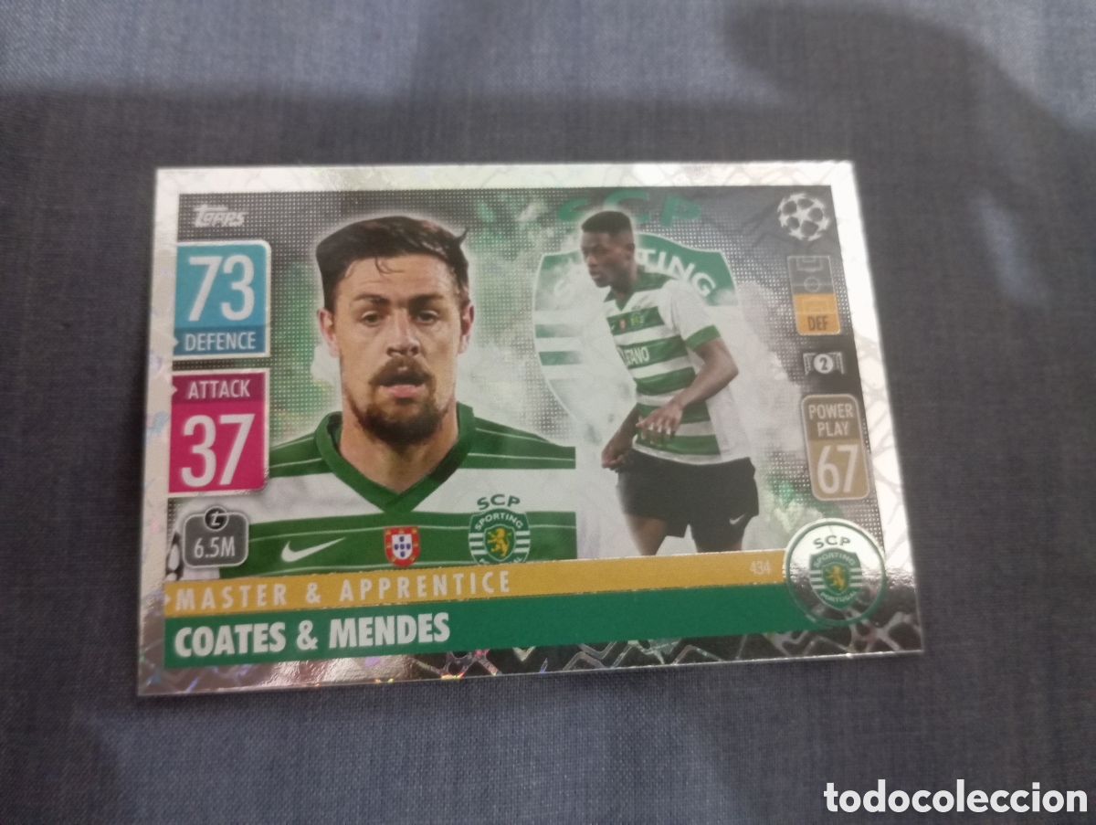 Trading cards: Coates & Mendes Sporting de Portugal MASTER & APPRENTICE n&deg;434 / TOPPS MATCH ATTAX 2021/2022