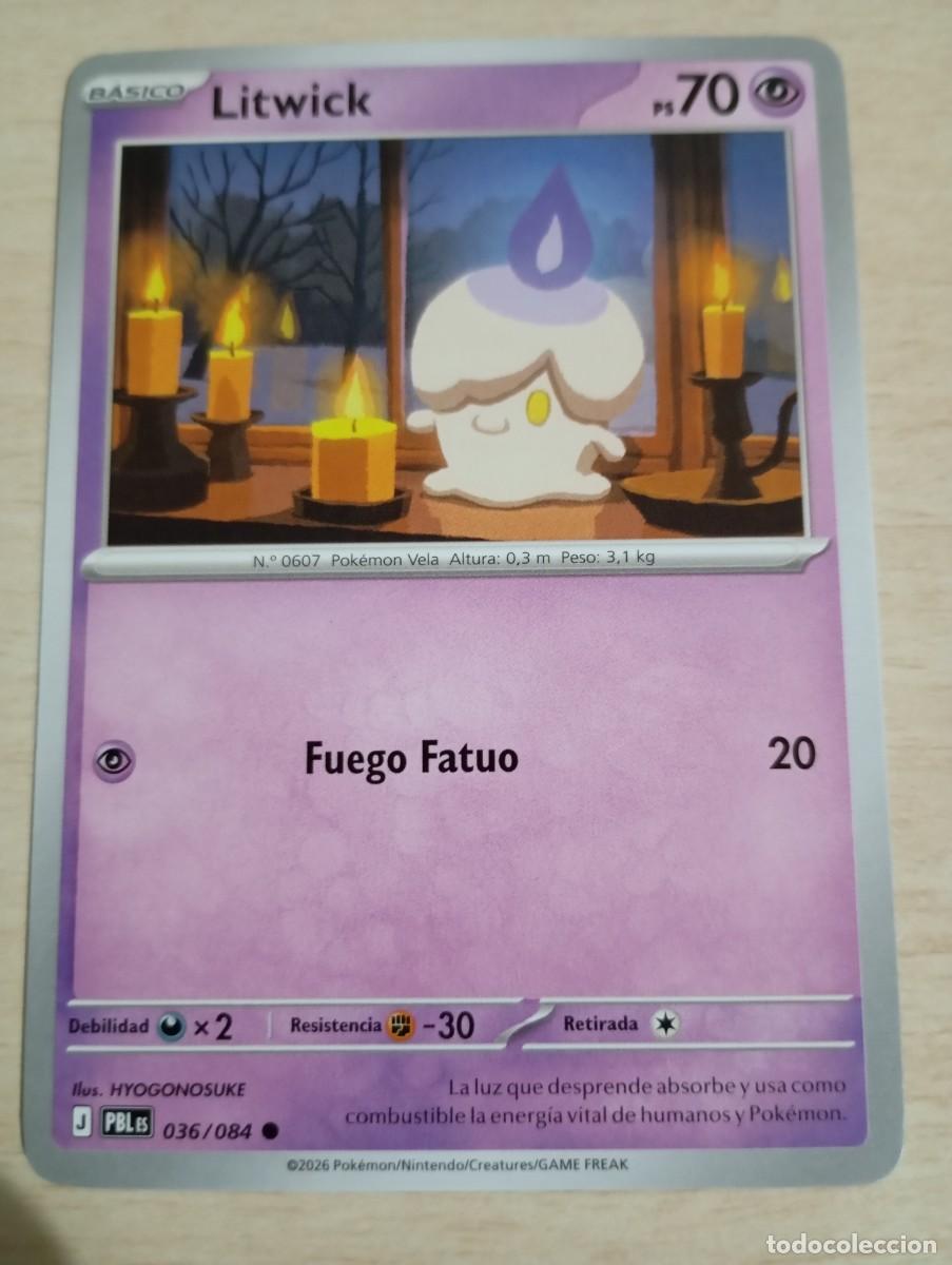 Trading cards: Carta Pok&eacute;mon Litwick original - Foto 1