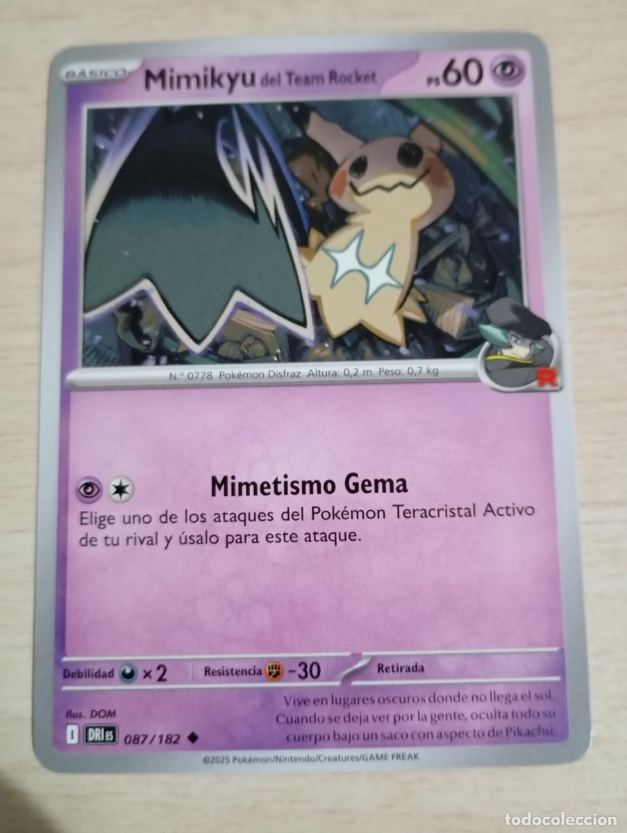 Trading cards: Carta Pok&eacute;mon Mimikyu del Team Rocket original