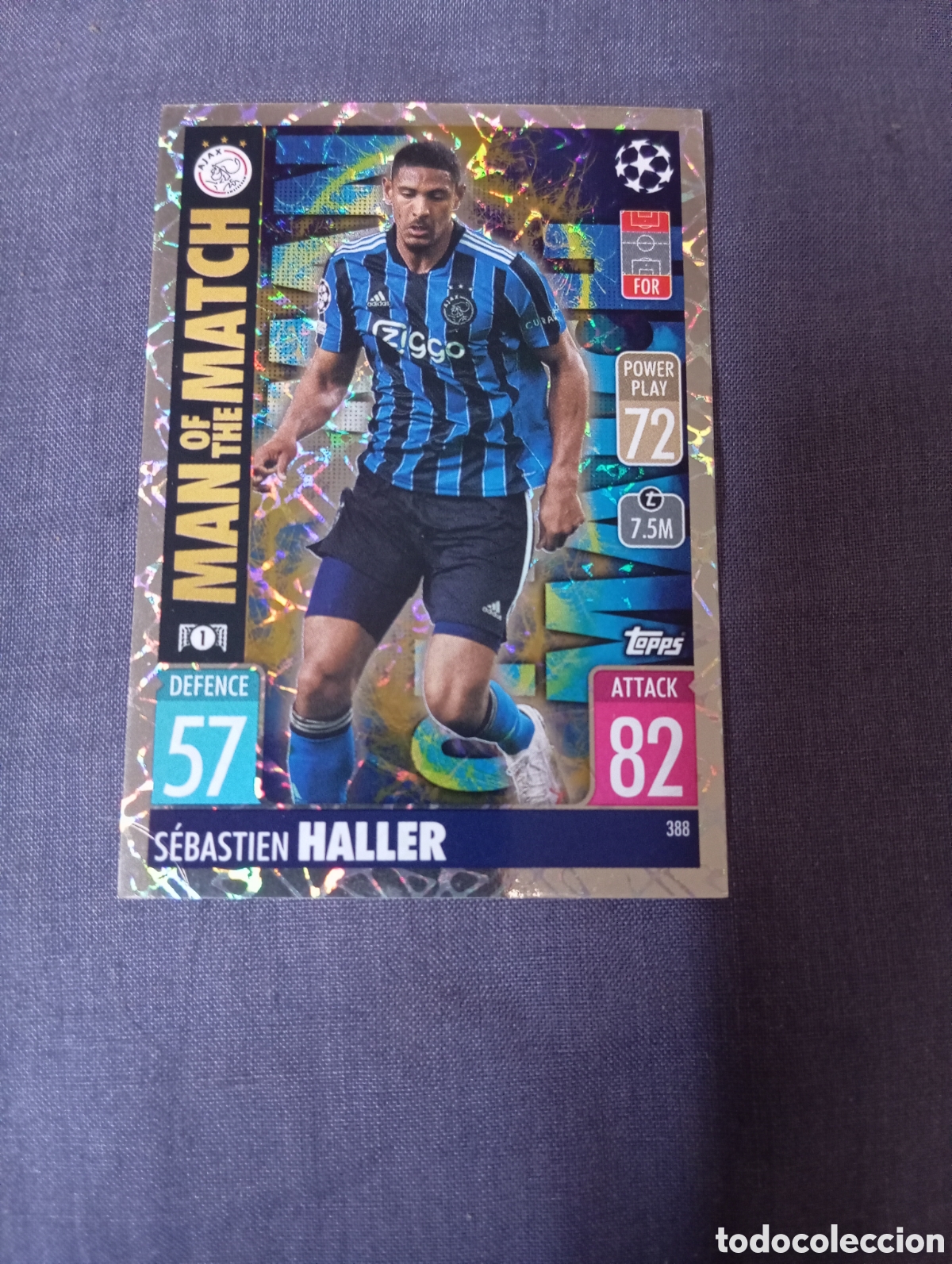 Trading cards: S&eacute;bastien Haller Ajax MAN OF THE MATCH n&deg;388 / TOPPS MATCH ATTAX 2021/2022