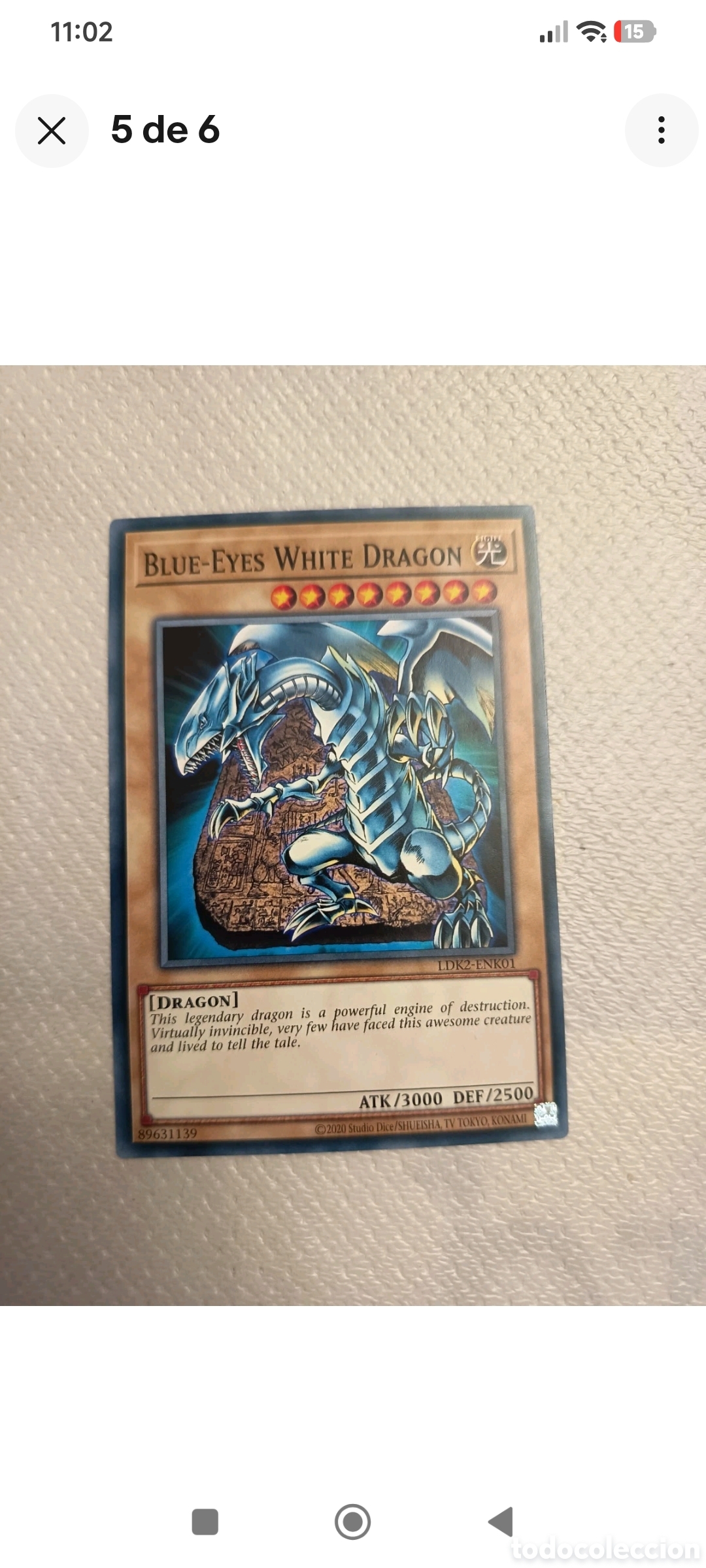 Trading cards: Carta de Yu Gi Oh: Dragones. - Foto 5