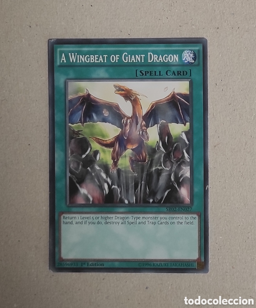 Trading cards: -CARTA YU-GI-OH 1&ordf; EDICI&Oacute;N - EL BATIR DE LAS ALAS DEL DRAG&Oacute;N GIGANTE