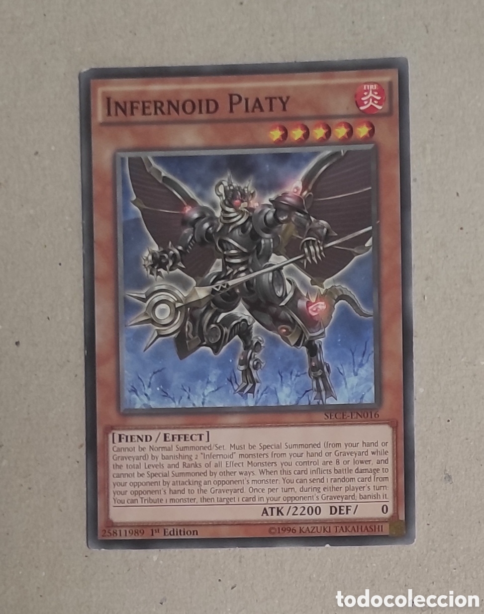 Trading cards: CARTA YU-GI-OH 1&ordf; EDICI&Oacute;N - INFERNOID PIATY - EXPANSI&Oacute;N SECRETS OF ETERNITY