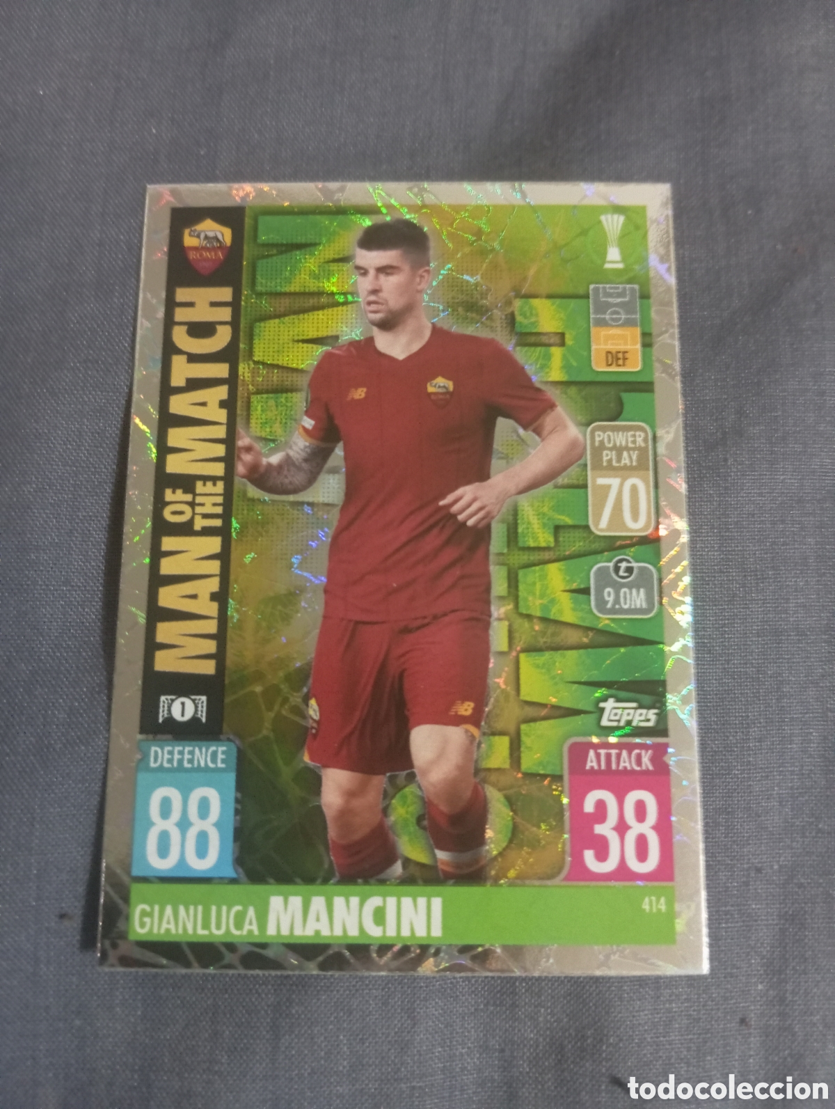 Trading cards: Gianluca Mancini Roma MAN OF THE MATCH n&deg;414 / TOPPS MATCH ATTAX 2021/2022