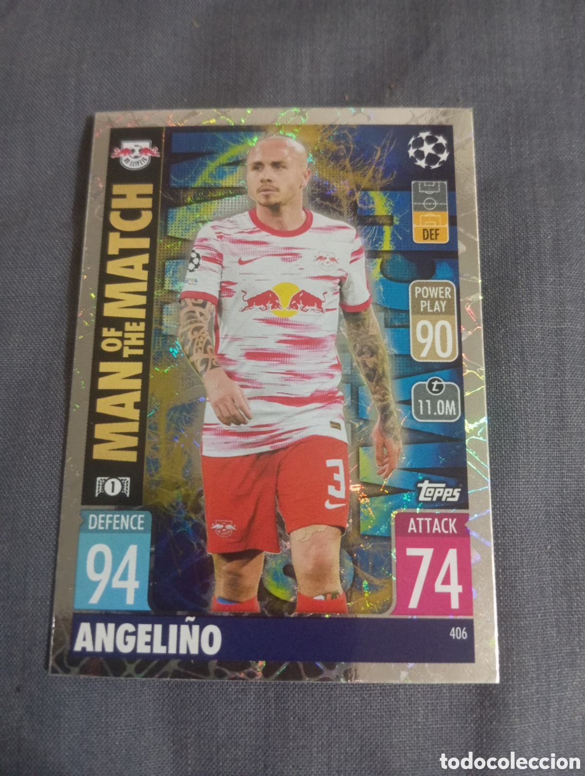 Trading cards: Angeli&ntilde;o RB Leipzig MAN OF THE MATCH n&deg;406 / TOPPS MATCH ATTAX 2021/2022