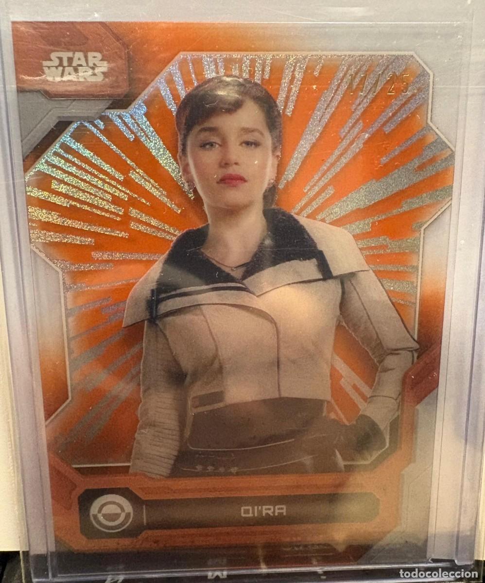 Trading cards: Topps 2024 Star Wars High Tek. #82 QI'RA. Paralela Orange /25