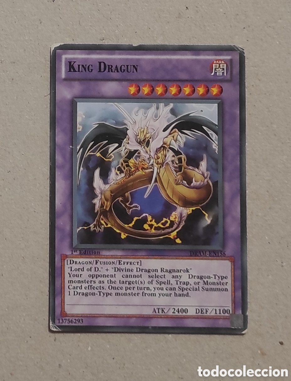 Trading cards: CARTA YU-GI-OH 1&ordf; EDICI&Oacute;N - KING DRAGON (REY DRAG&Oacute;N) - SET ETERNIDAD LLAMEANTE