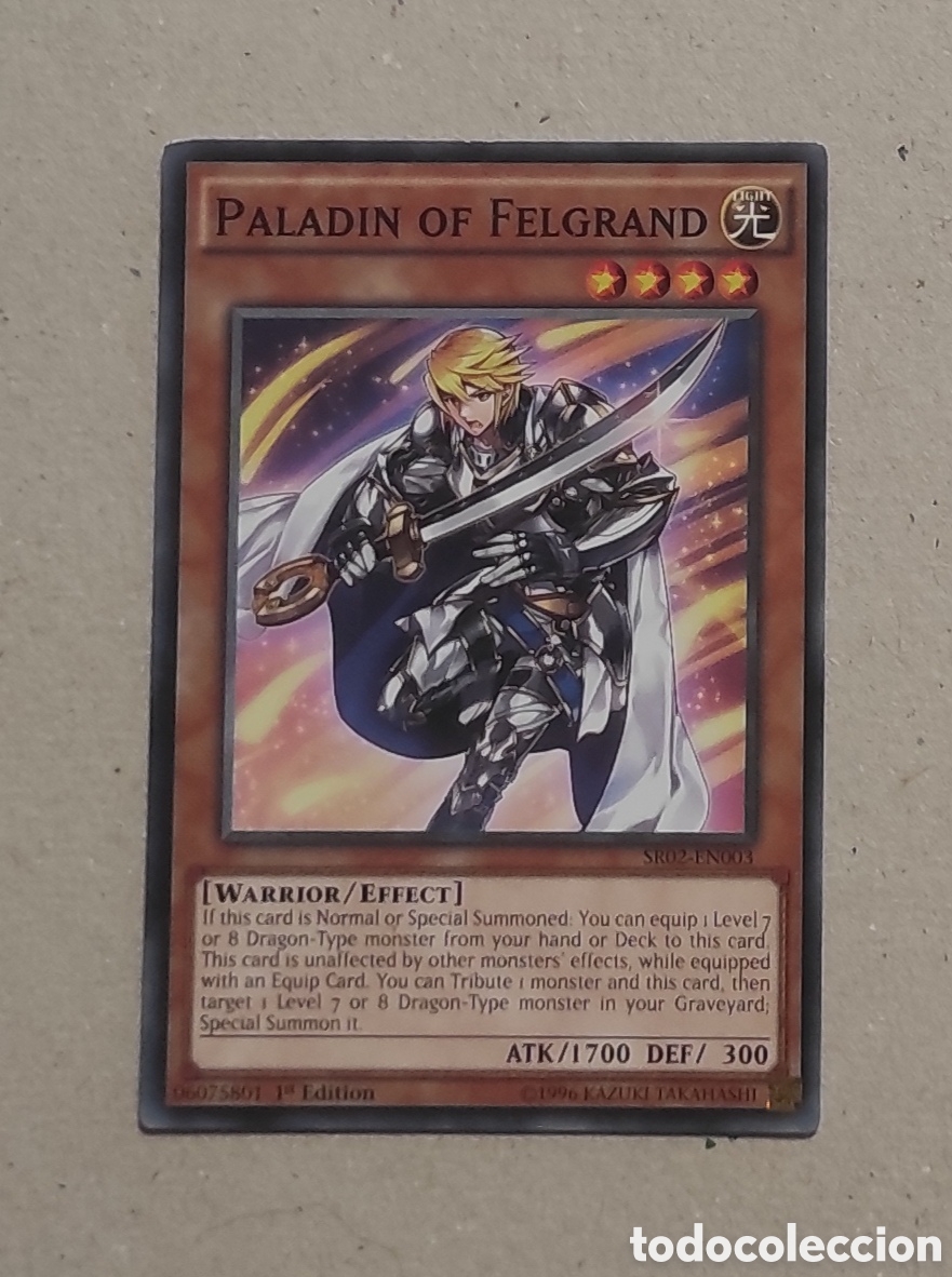 Trading cards: CARTA YU-GI-OH 1&ordf; EDICI&Oacute;N - PALAD&Iacute;N DE FELGRAND - BARAJA RISE OF THE TRUE DRAGONS
