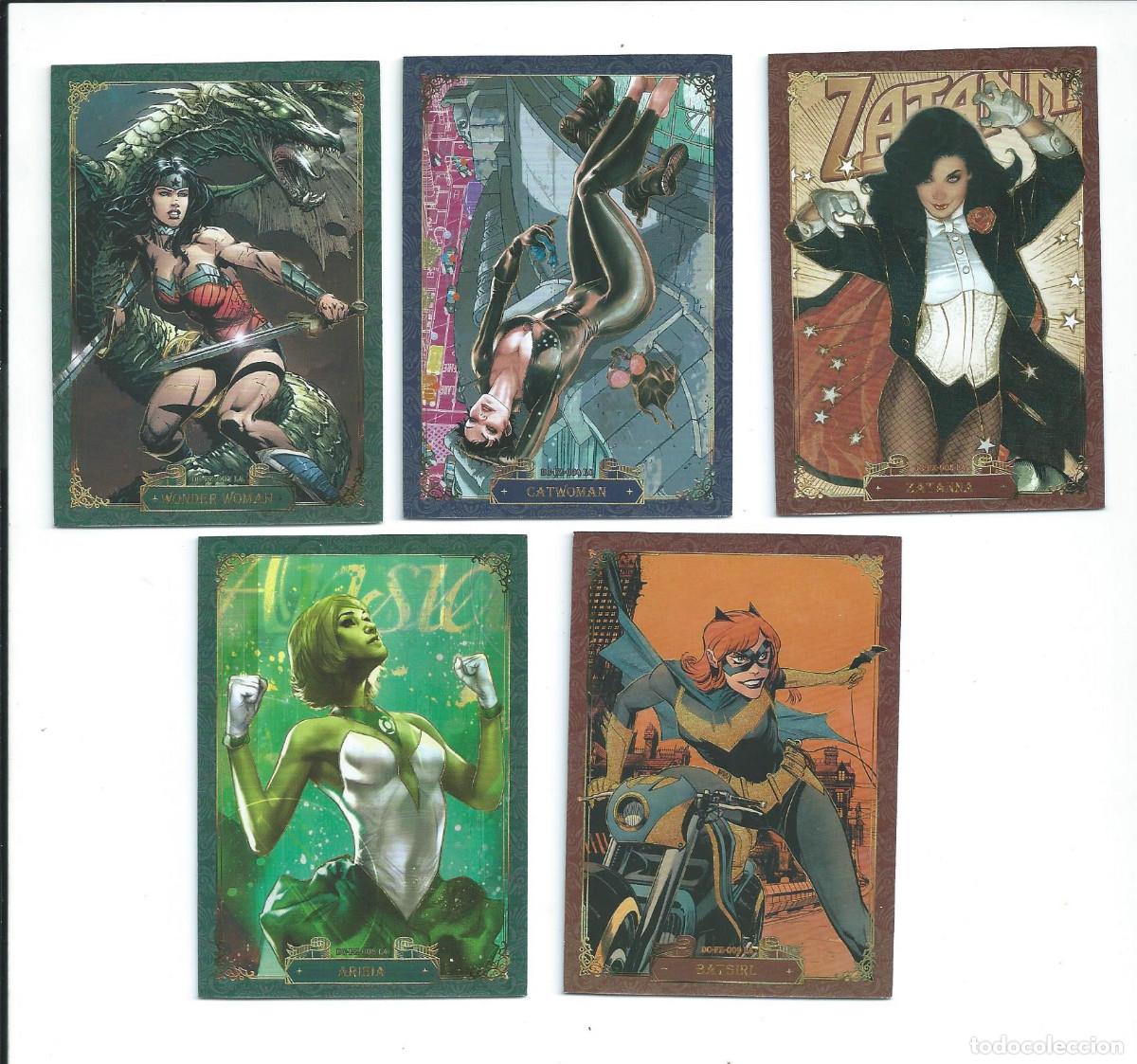 Trading cards: KAYOU DC GLORY OF THE UNIVERSE SERIE 2 : SUBSET RETRATOS LOTE DE 5 (DE 10)