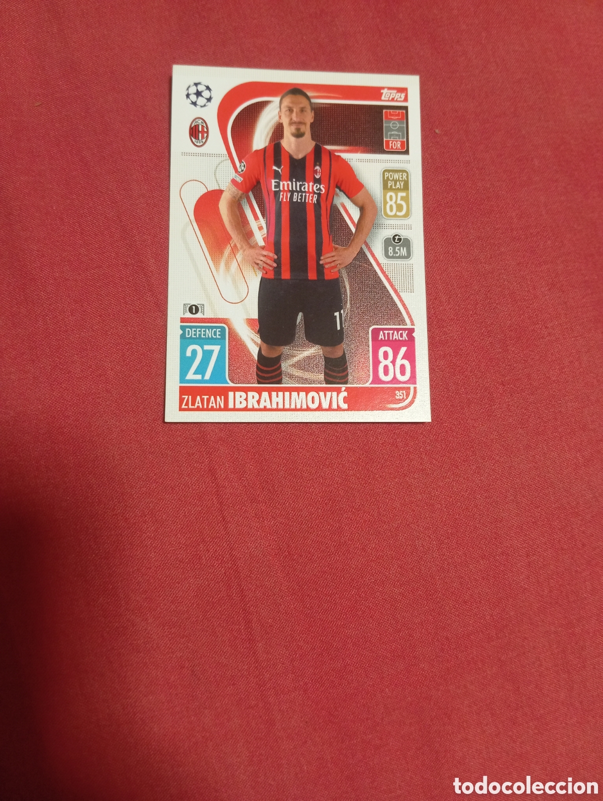 Trading cards: Zlatan Ibrahimović Mil&aacute;n n&deg;351 / TOPPS MATCH ATTAX 2021/2022