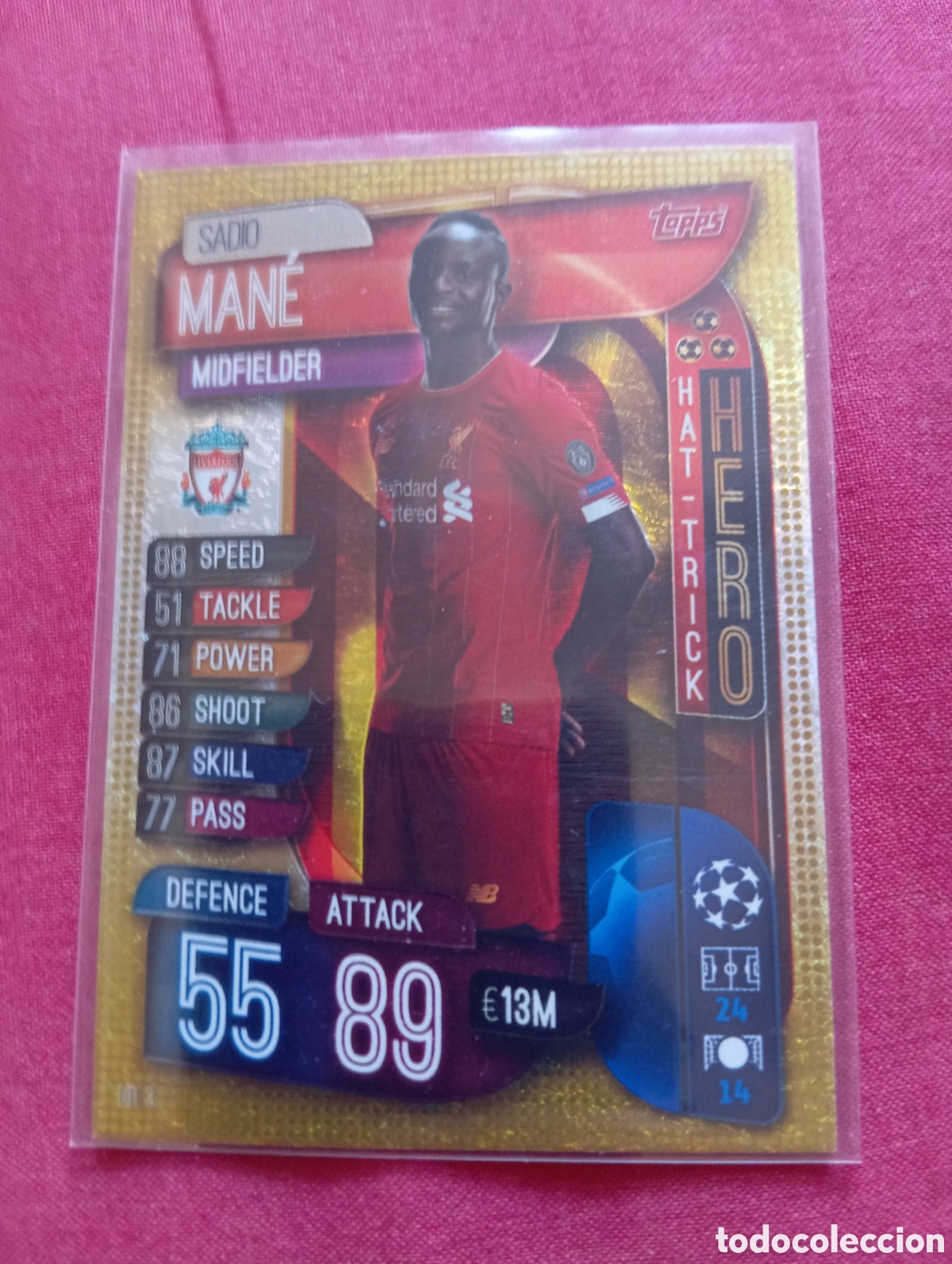 Trading cards: Sadio Man&eacute; Liverpool HERO HAT-TRICK n&deg;HH3 / TOPPS MATCH ATTAX 2019/2020