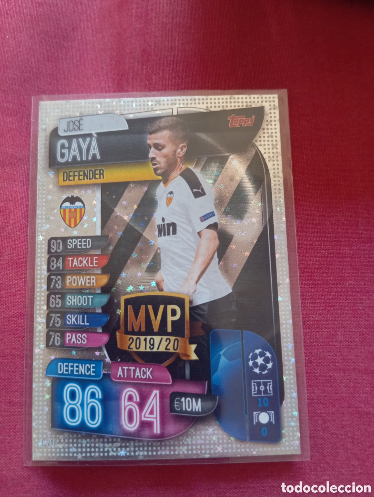 Trading cards: Jos&eacute; Gay&aacute; Valencia MVP 2019/20 N&deg;C VAL / TOPPS MATCH ATTAX 2019/2020