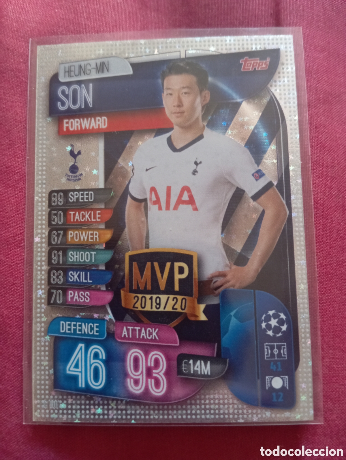 Trading cards: Heung-Min Son Tottenham Hotspurs MVP 2019/20 n&deg;C TOT / TOPPS MATCH ATTAX 2019/2020