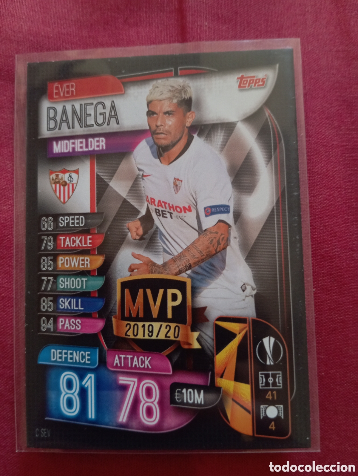 Trading cards: &Eacute;ver Banega Sevilla MVP 2019/20 n&deg; C SEV / TOPPS MATCH ATTAX 2019/2020