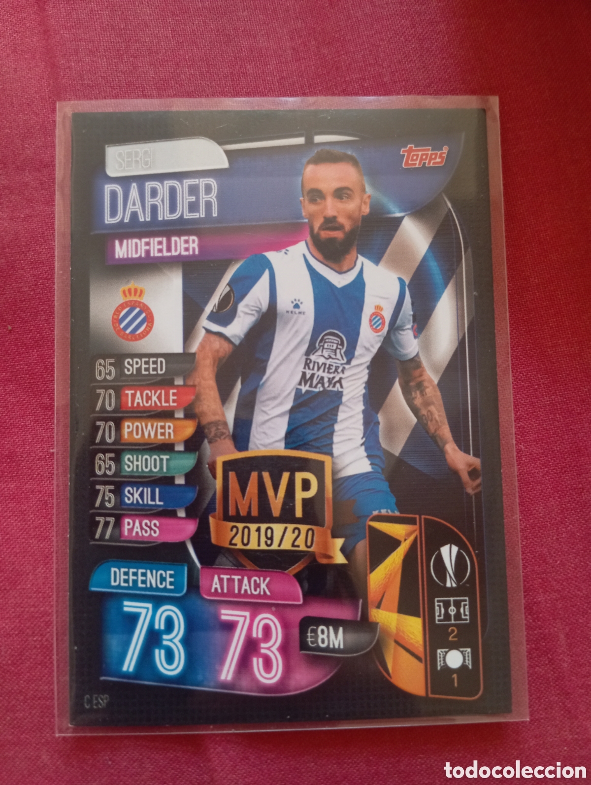 Trading cards: Sergio Darder Espanyol MVP 2019/20 n&deg;C ESP / TOPPS MATCH ATTAX 2019/2020