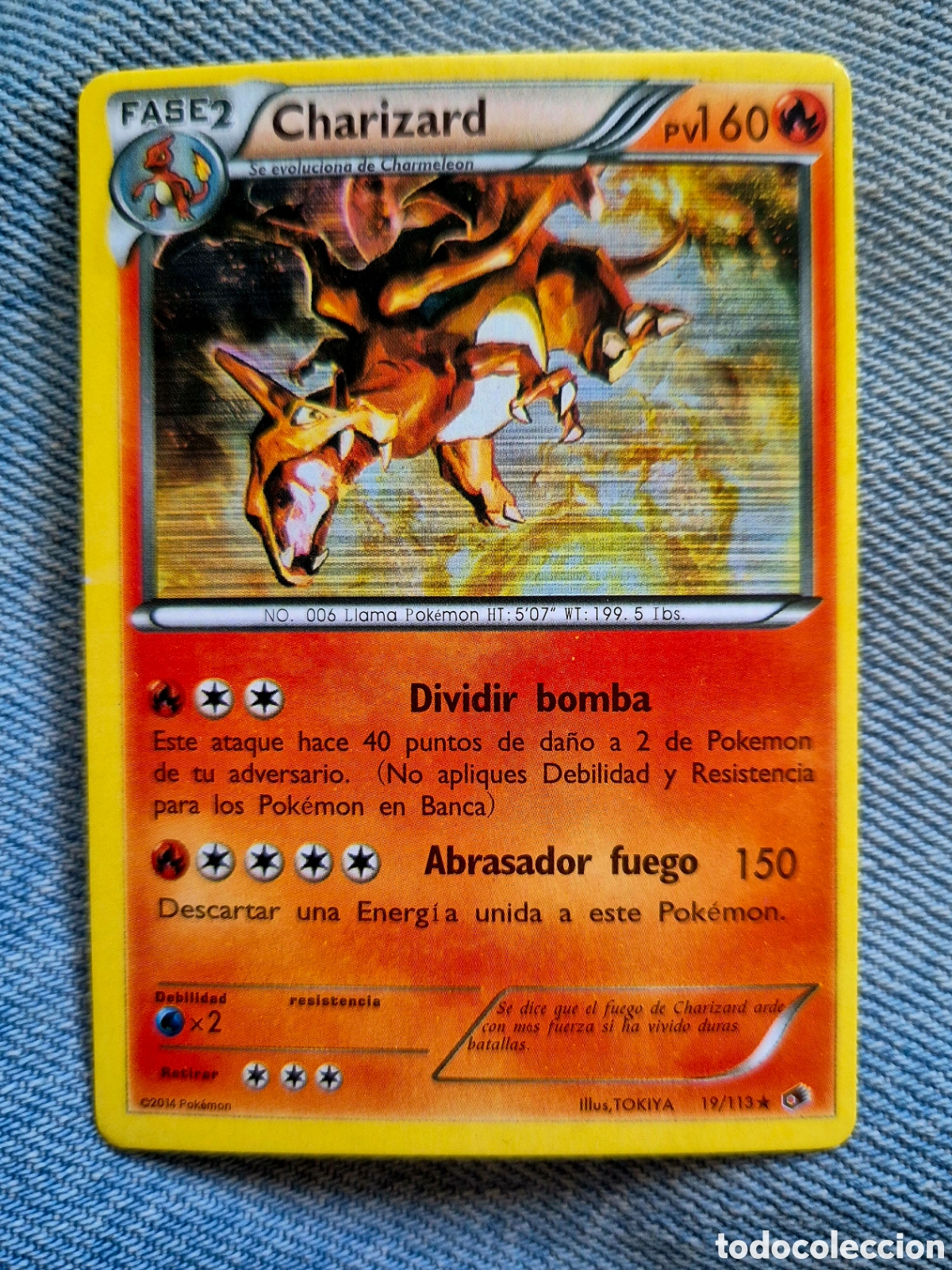 Trading Cards: Carta Pok&eacute;mon Charizard Fase 2 19/113