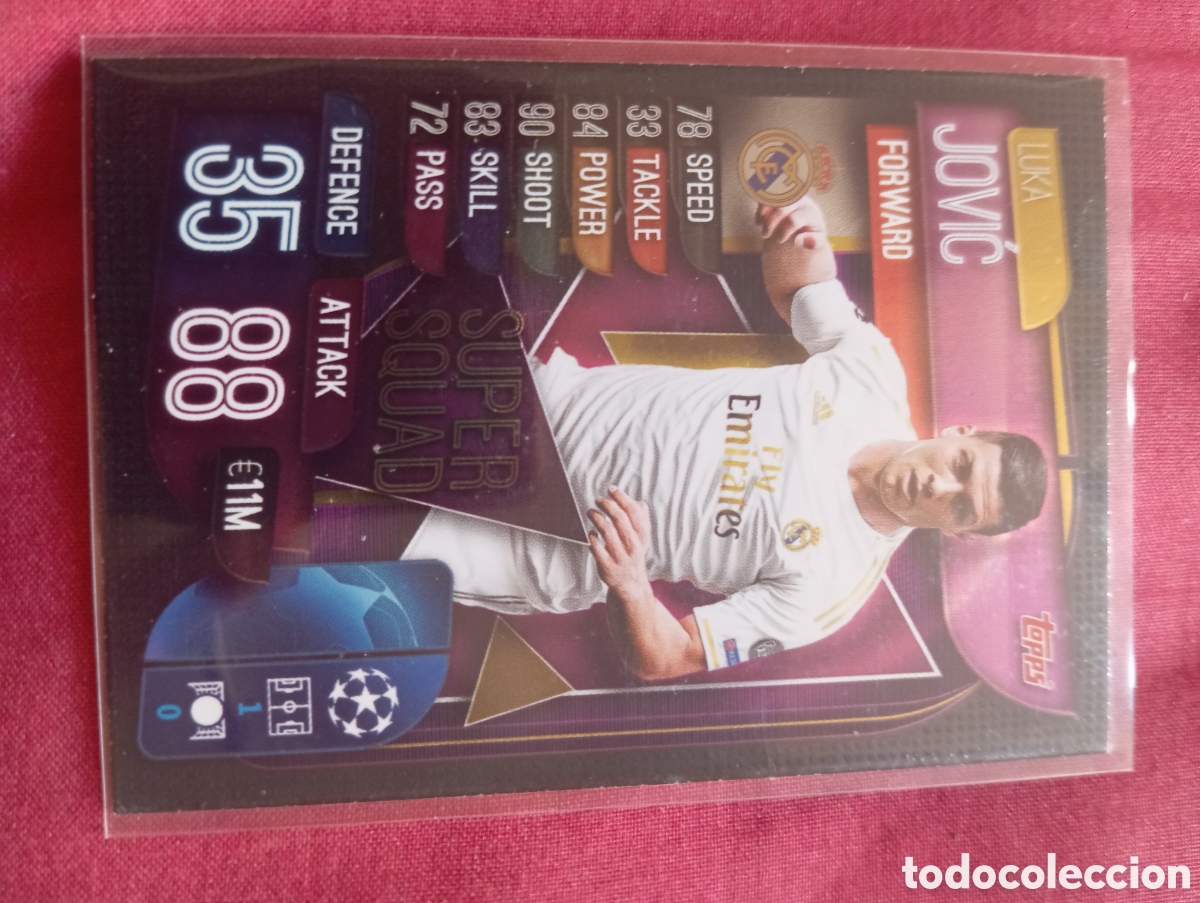 Trading cards: Luka Jovic Real Madrid SUPER SQUAD n&deg;SS15 / TOPPS MATCH ATTAX 2019/2020