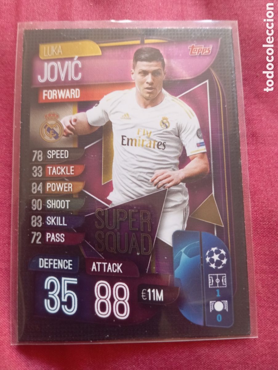 Sammelkarten: Luka Jovic Real Madrid SUPER SQUAD n&deg;SS15 / TOPPS MATCH ATTAX 2019/2020