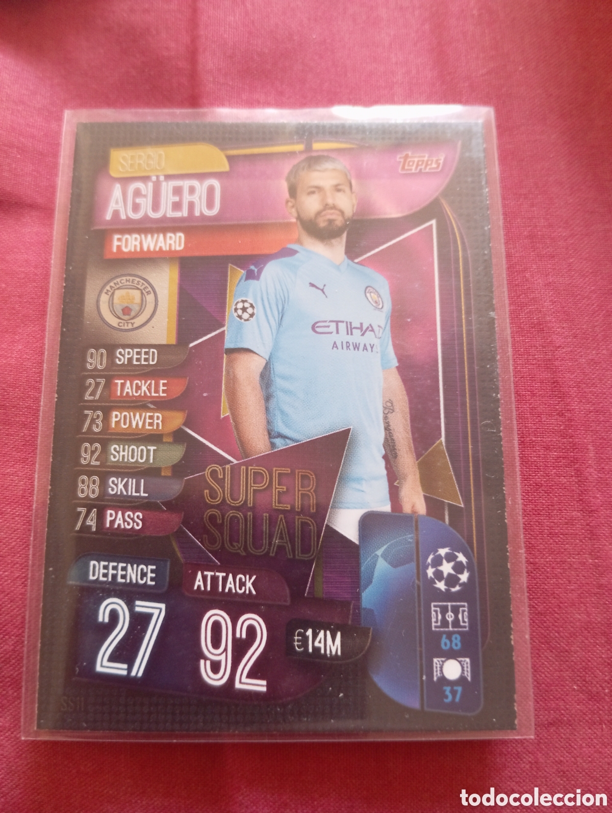 Trading cards: Sergio Ag&uuml;ero Manchester City SUPER SQUAD n&deg;SS11 / TOPPS MATCH ATTAX 2019/2020